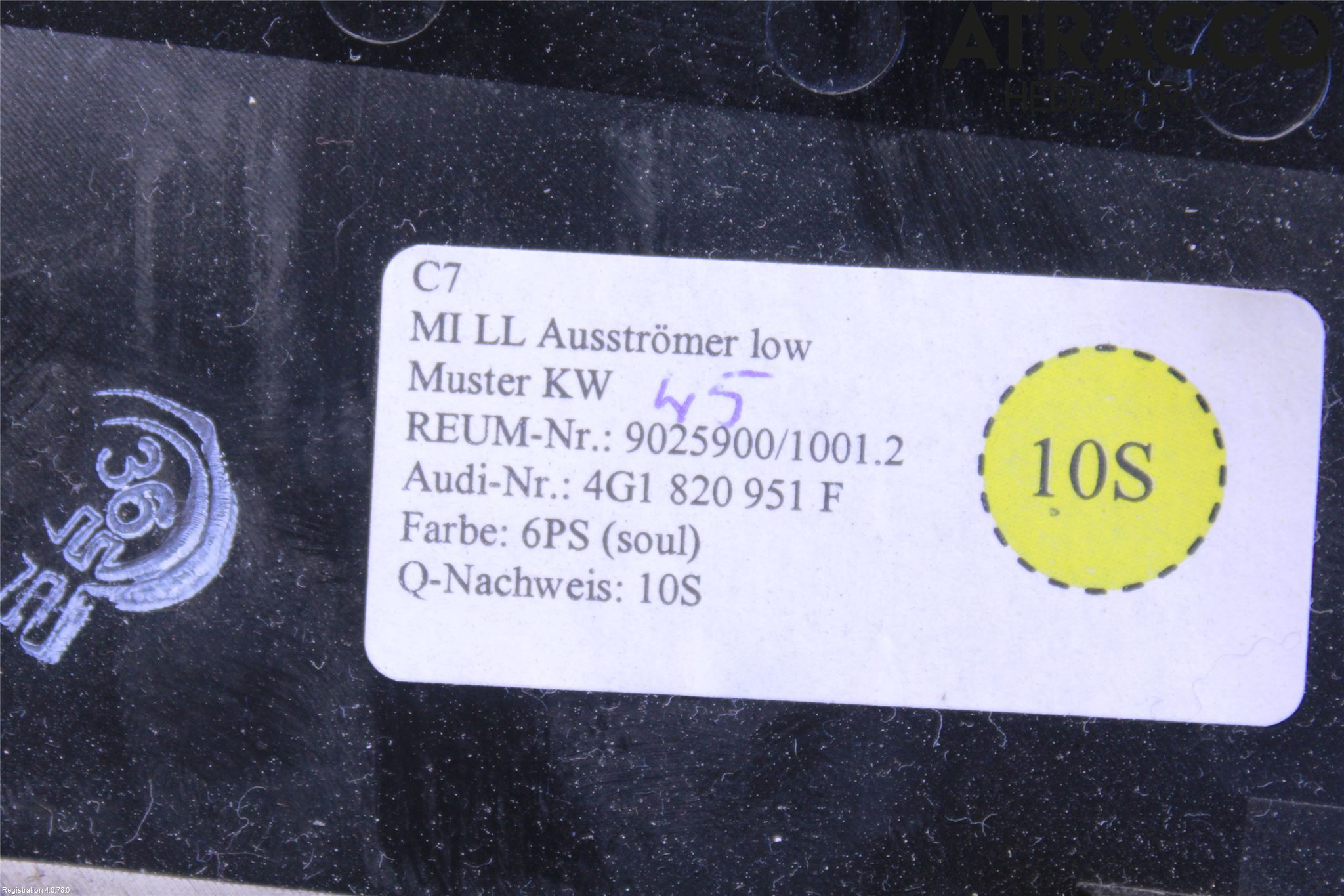 Audi A7/S7 4G 11-17 Defrosterkanal-Munstycke