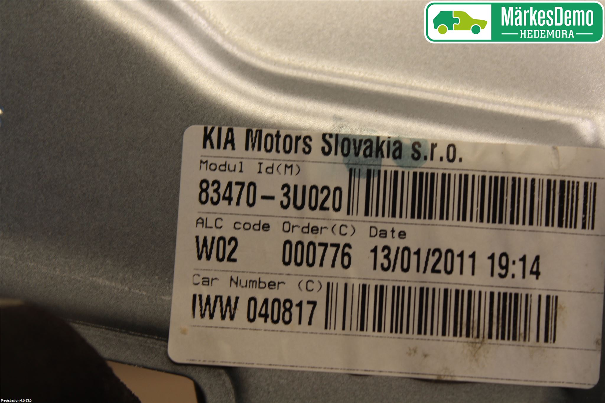 Kia SPORTAGE (SL) 11-15 Fönsterhiss El Kompl