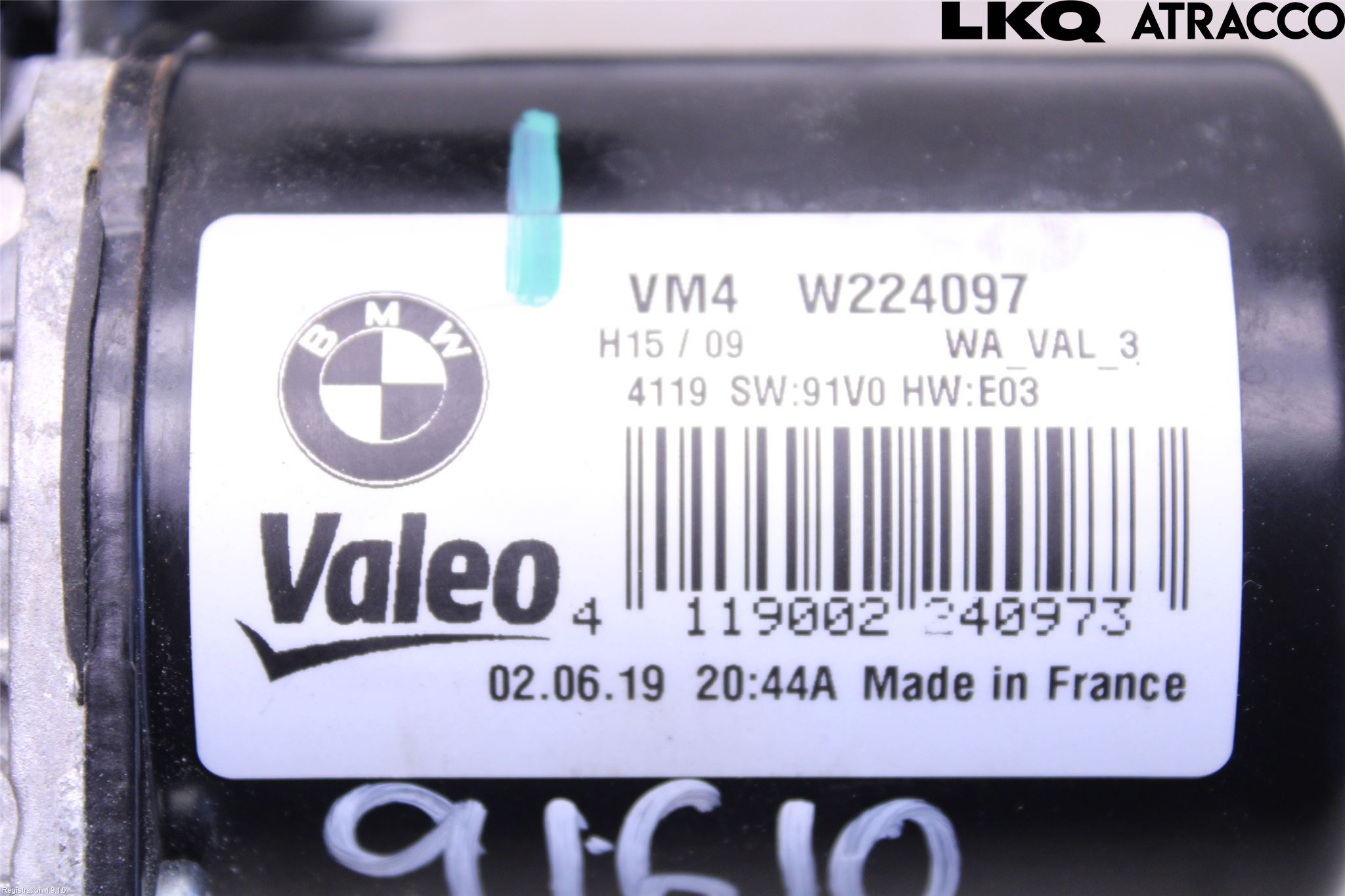 BMW 5 G30/G31/F90 17-23 Torkarmotor Vindruta