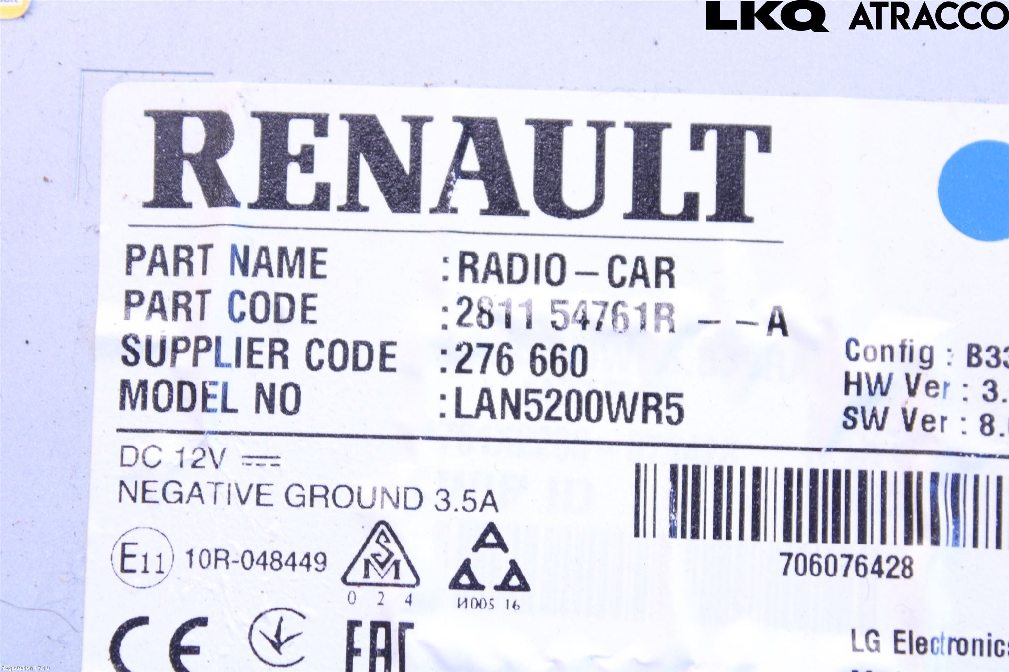 Dacia LOGAN MCV/STEPWAY Cd Radio - Multimediapanel