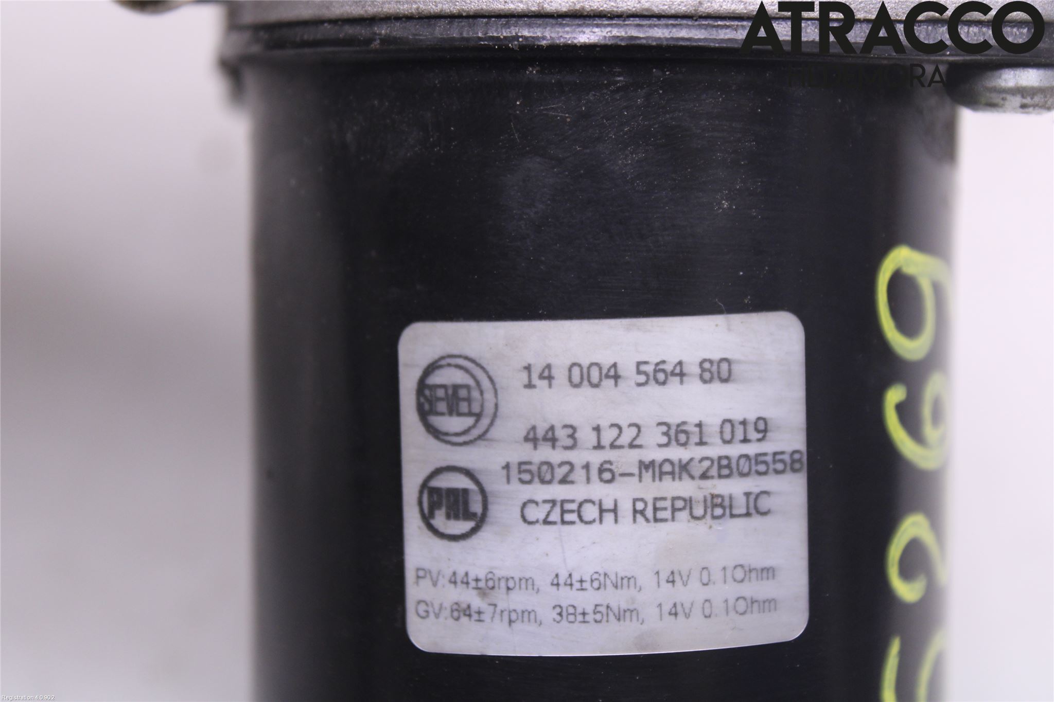 Citroen JUMPY 07-16 Torkarmotor Vindruta