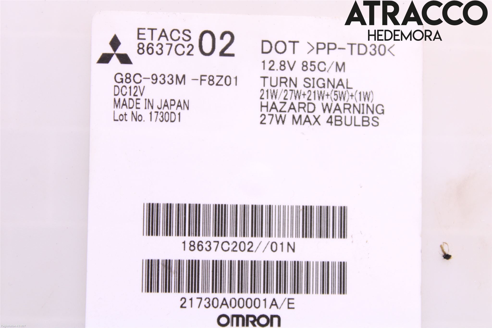 Mitsubishi SPACE STAR 13- Säkringsdosa-Elcentral