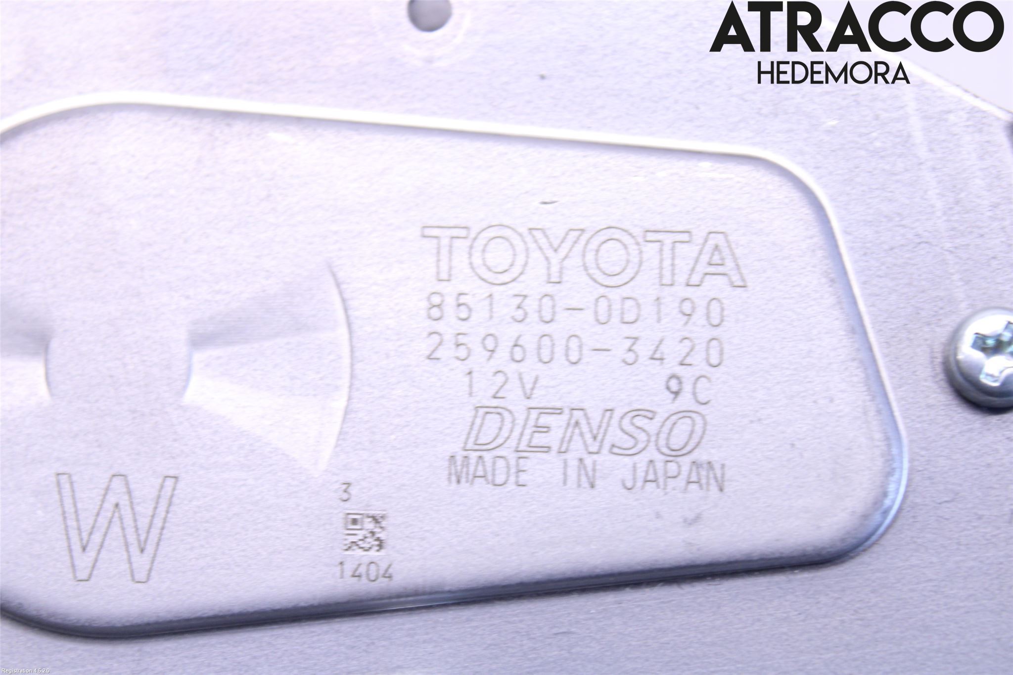 Toyota YARIS XP130 15-20 Torkarmotor Baklucka