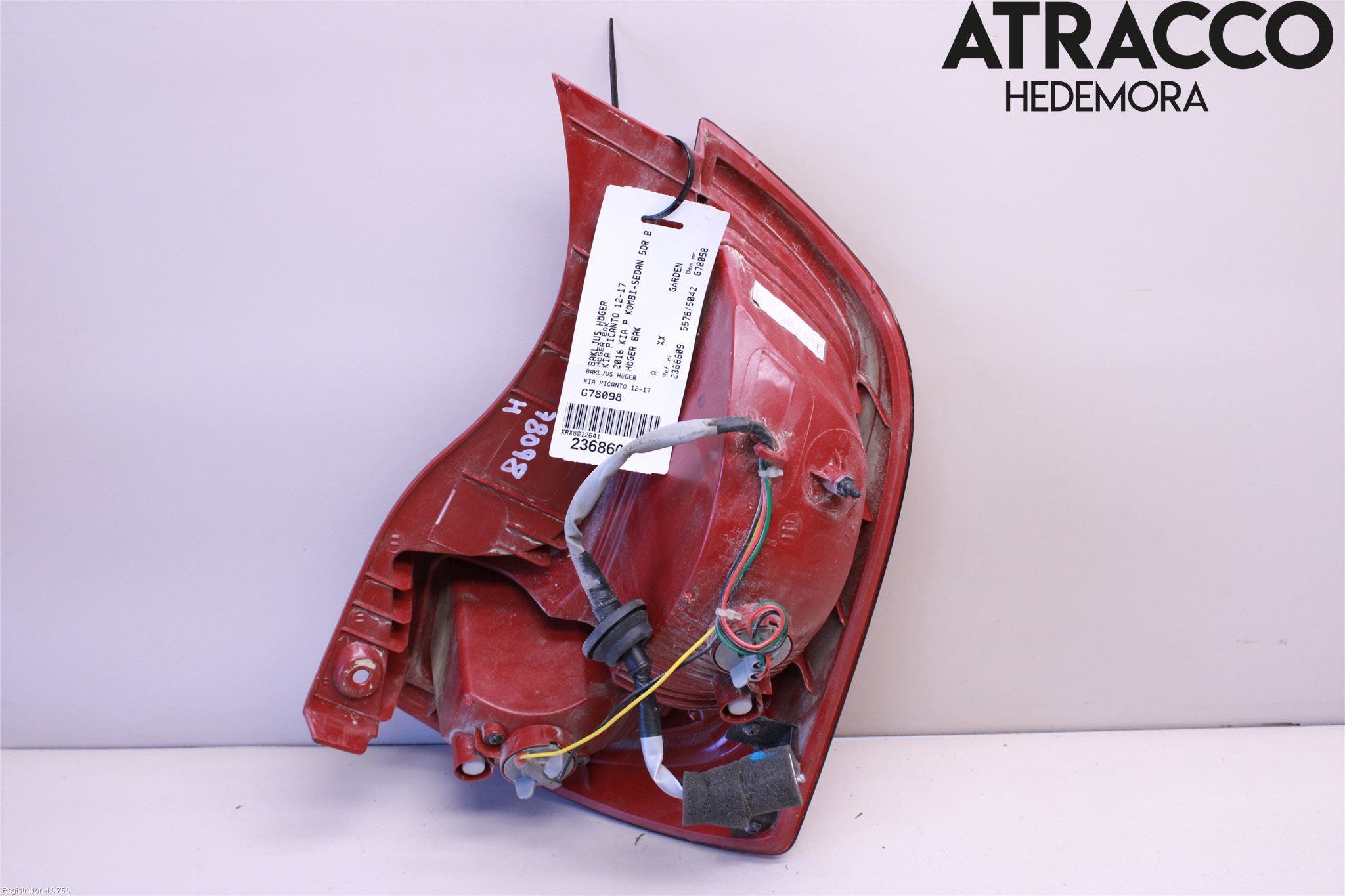 Kia PICANTO 12-17 Bakljus Höger