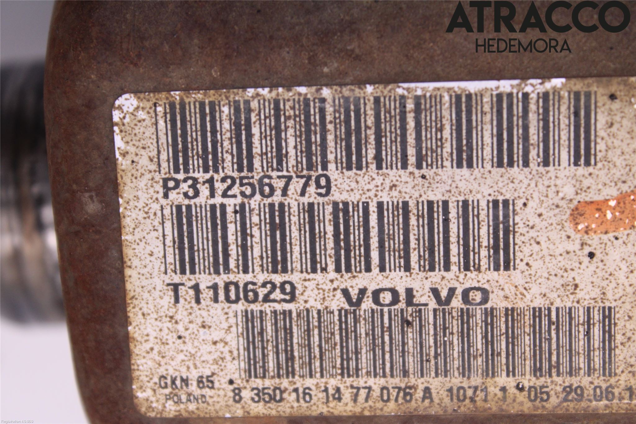 Volvo V70 08-13 Drivaxel Fram Vänster