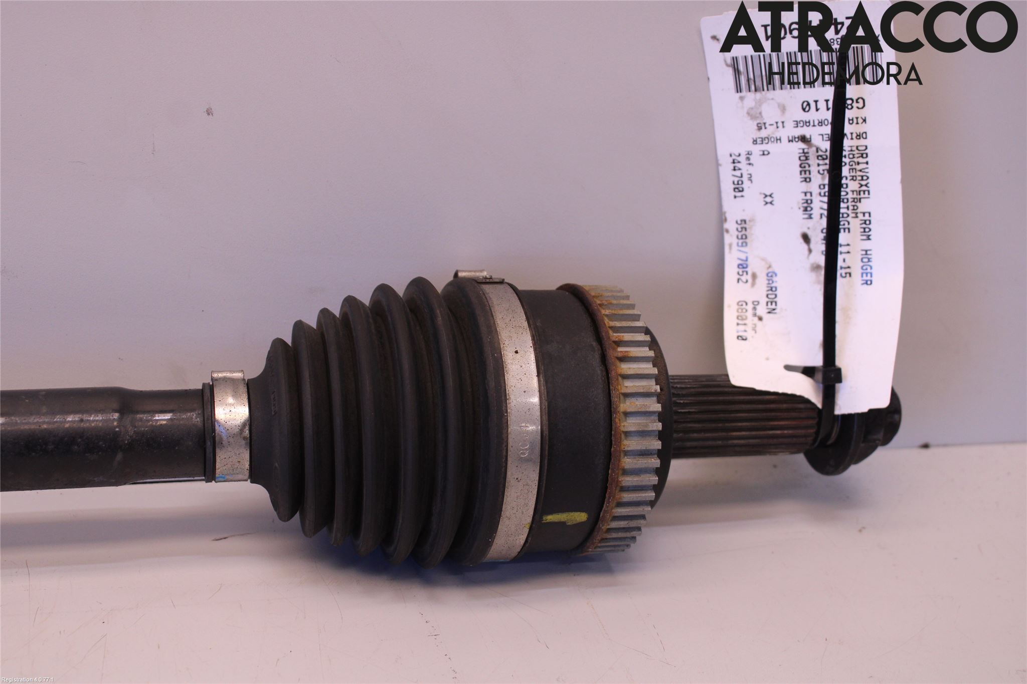 Kia SPORTAGE (SL) 11-15 Drivaxel Fram Höger