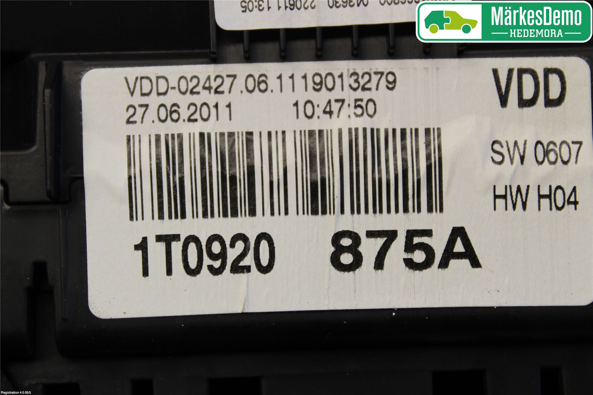 Volkswagen VW TOURAN 10-15 Instrument Komb