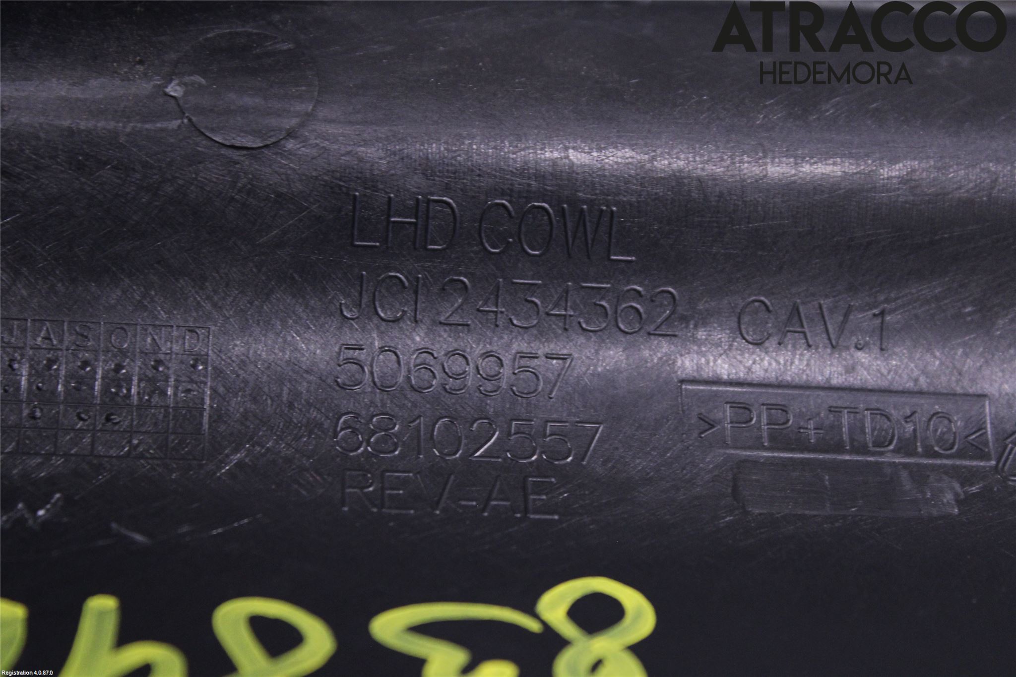 Jeep GRAND CHEROKEE 10-20 Torpedplåt-Torpedplast