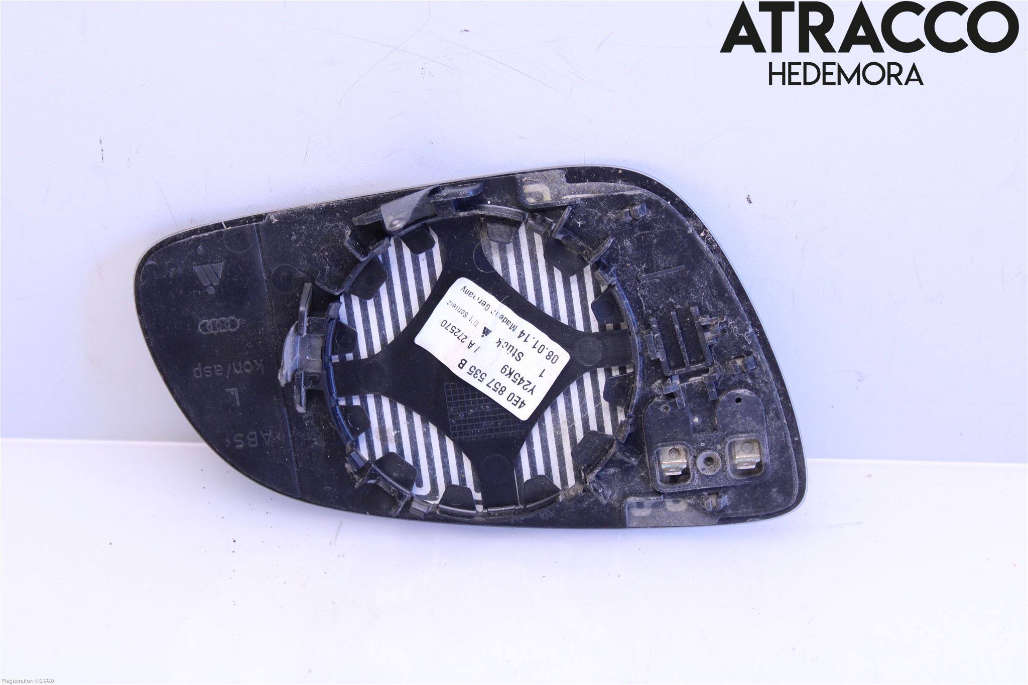 Audi A8/S8 4E  02-09 Spegelglas Vä