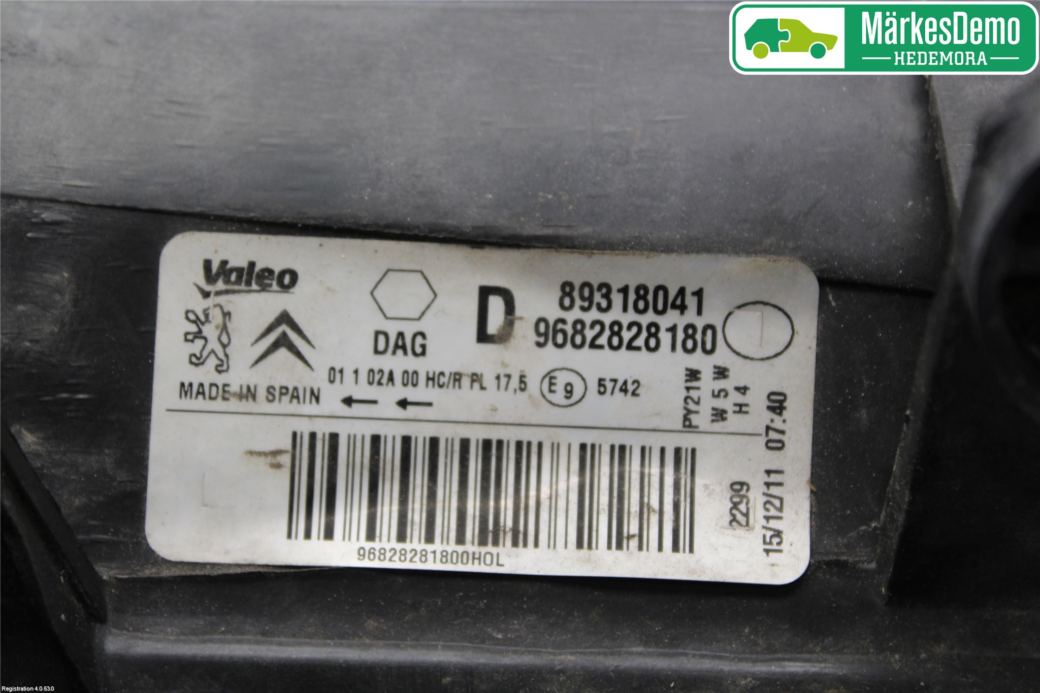 Citroen BERLINGO 08-18 Strålkastare Höger