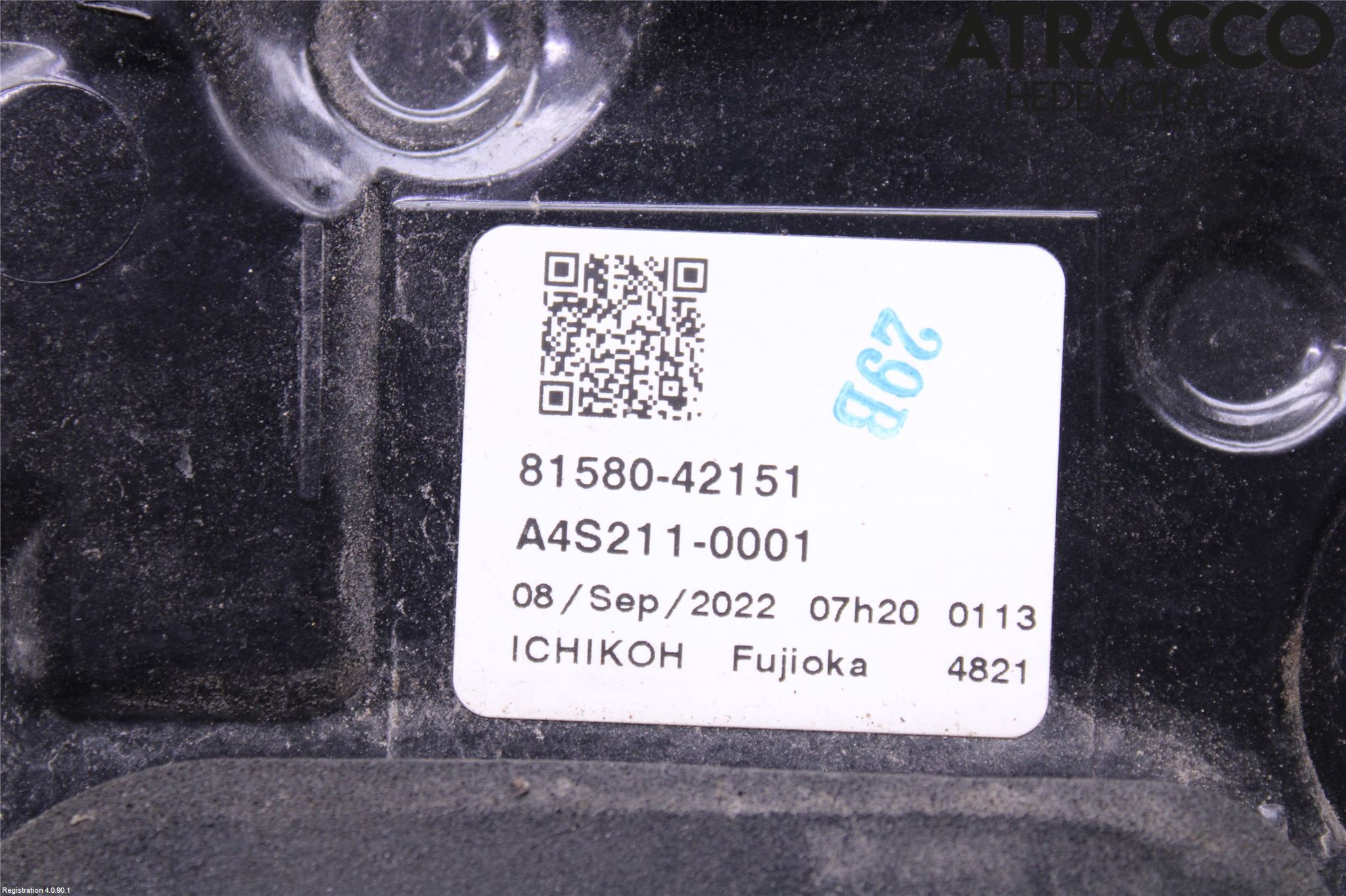 Toyota RAV4 19- Bakljus Lucka Hö