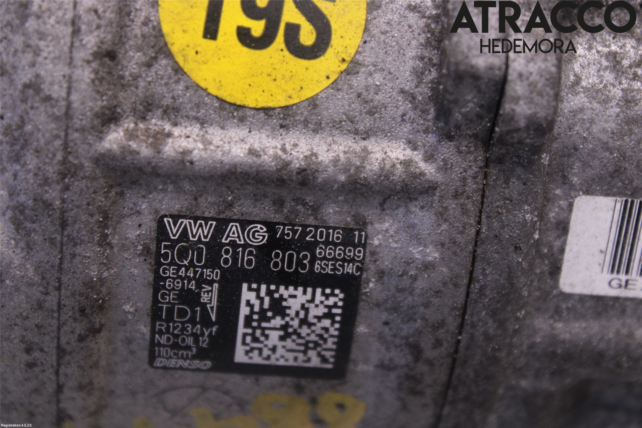 Volkswagen VW GOLF / E-GOLF VII 13-20 Ac Kompressor