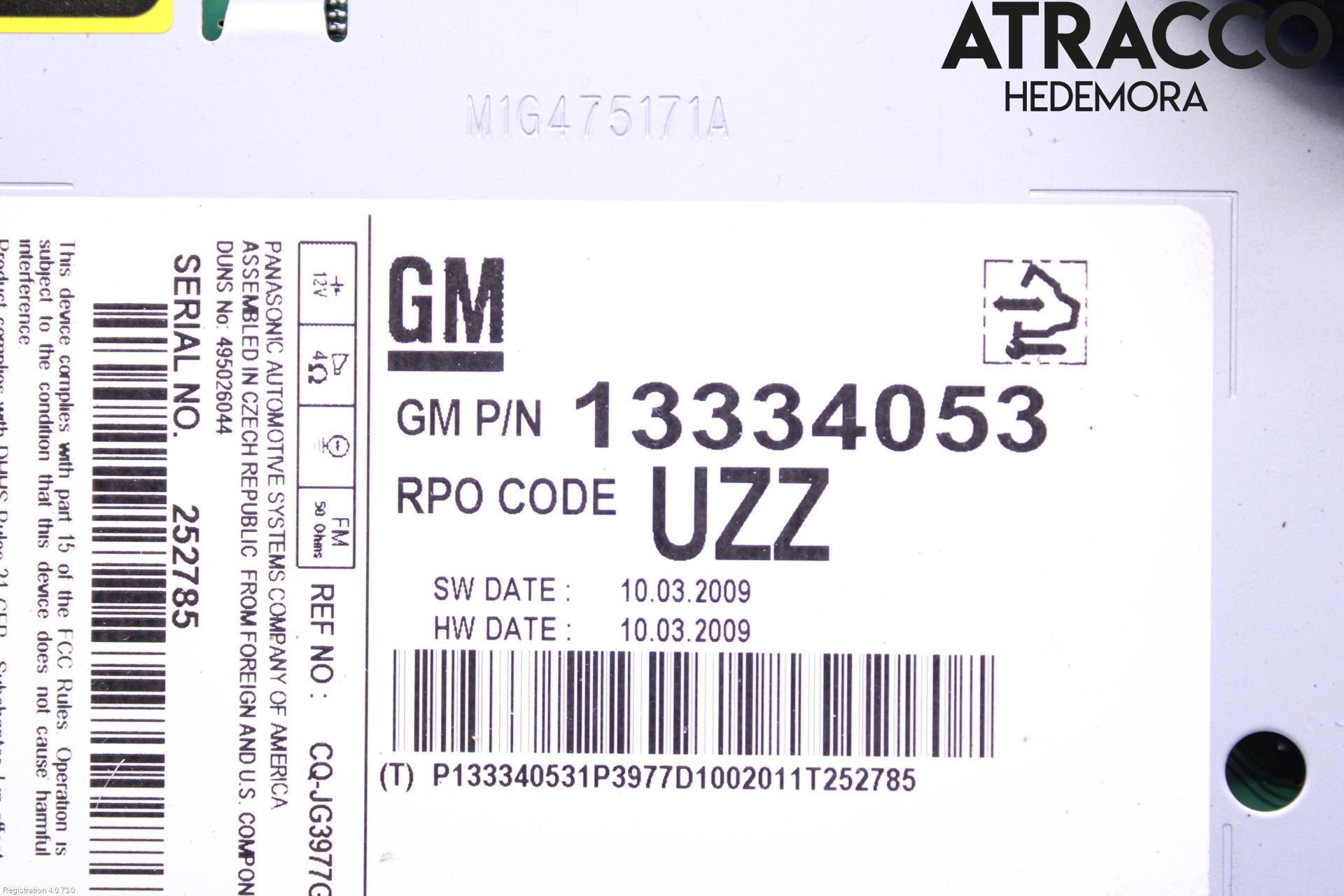 Opel ASTRA J 10-15 Cd Radio - Multimediapanel