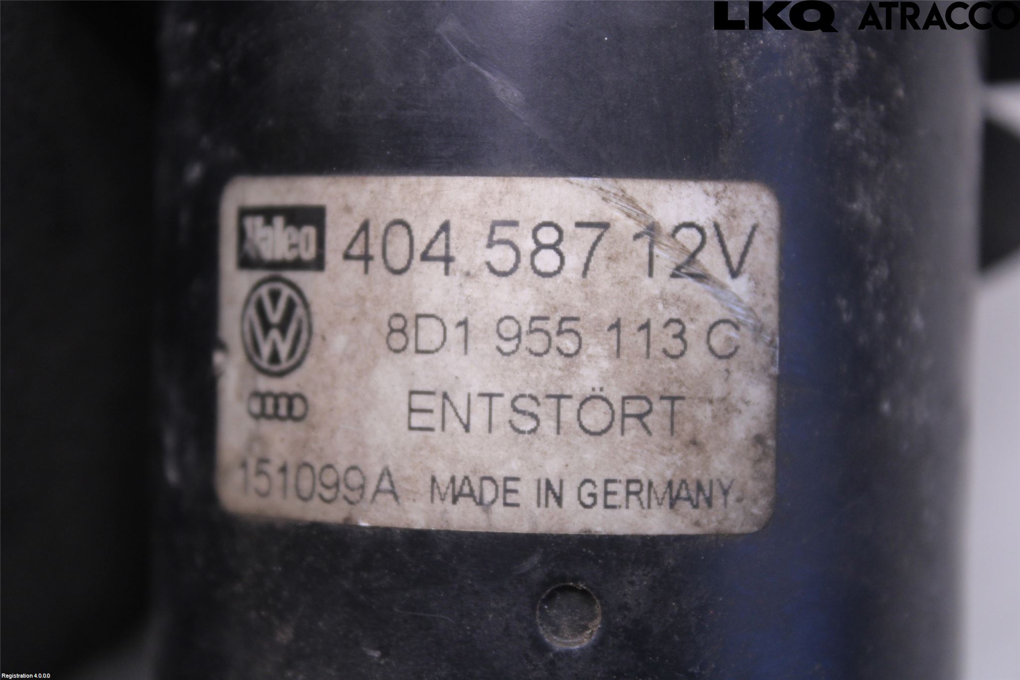 Audi A4/S4 99B-00 Torkarmotor Vindruta