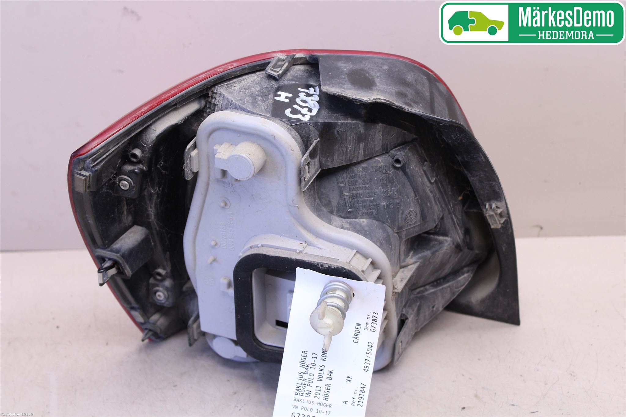 Volkswagen VW POLO 10-17 Bakljus Höger
