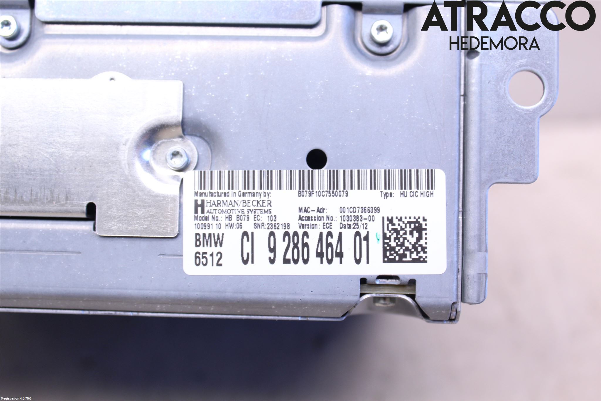 BMW 3 F30/F31/F80 12-19 Cd Radio - Multimediapanel