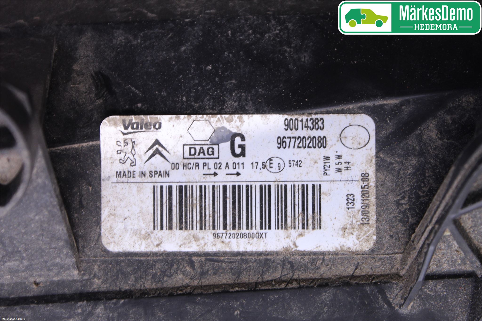 Citroen BERLINGO 08-18 Strålkastare Vänster