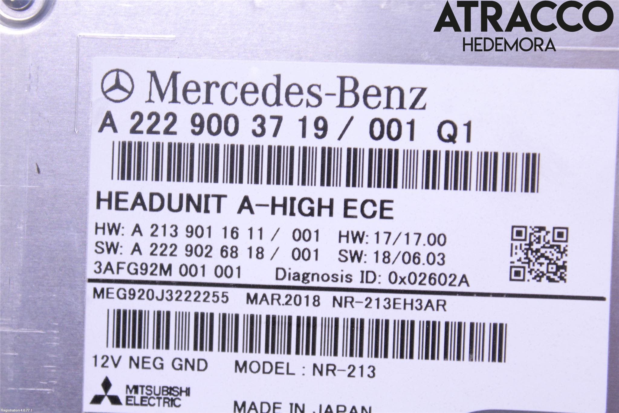 Mercedes-Benz MB C-KLASS (W205) 14-21 Styrenhet Multimedia
