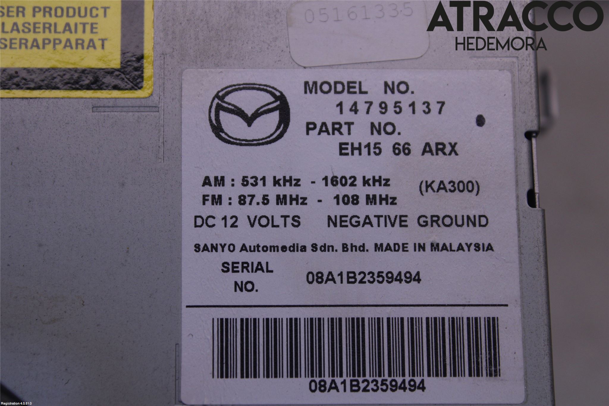 Mazda CX-7 Cd Radio - Multimediapanel