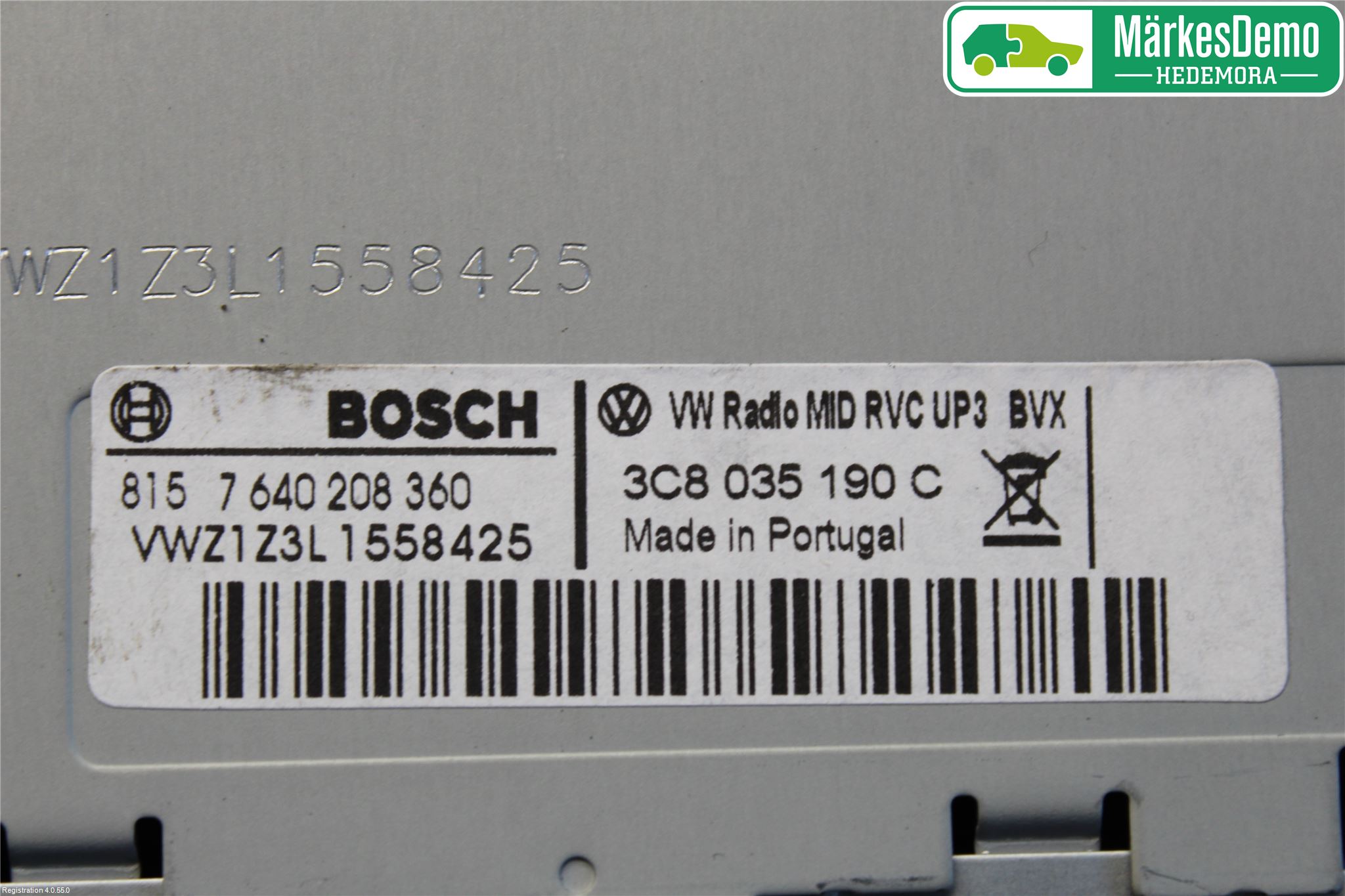 Volkswagen VW TOURAN 10-15 Cd Radio - Multimediapanel