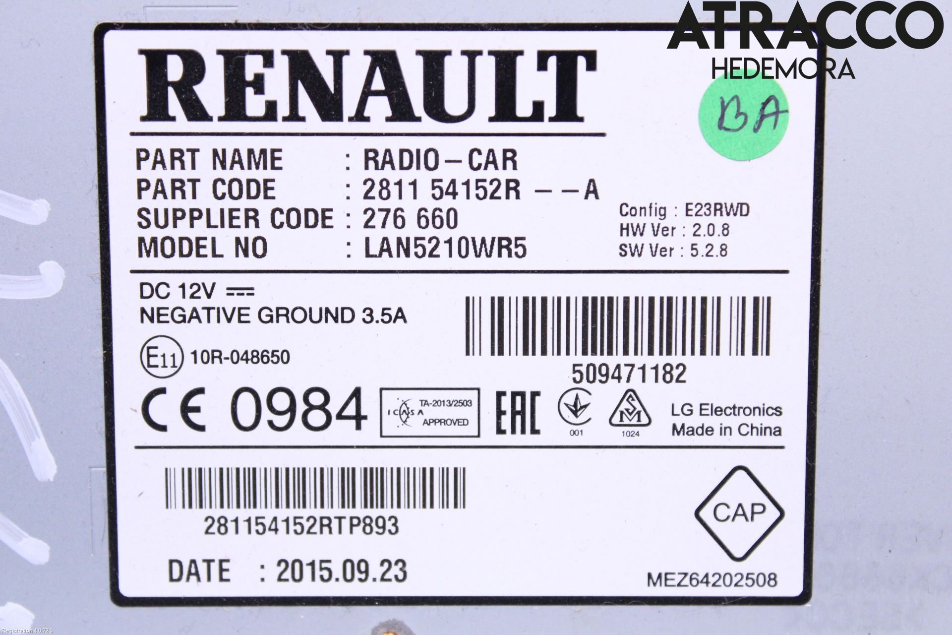 Renault CLIO IV 12-16 Cd Radio - Multimediapanel