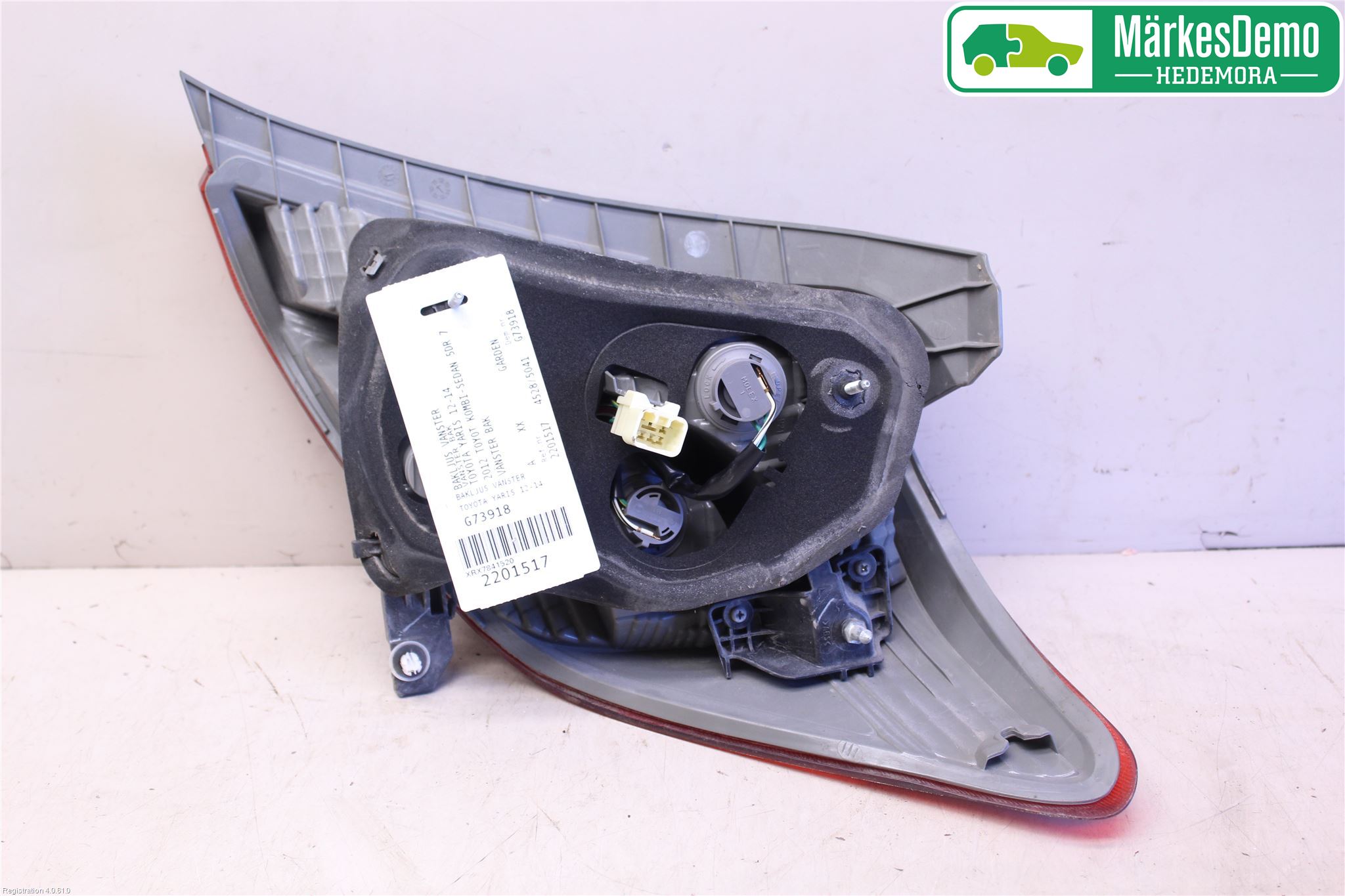 Toyota YARIS XP130 12-14 Bakljus Vänster