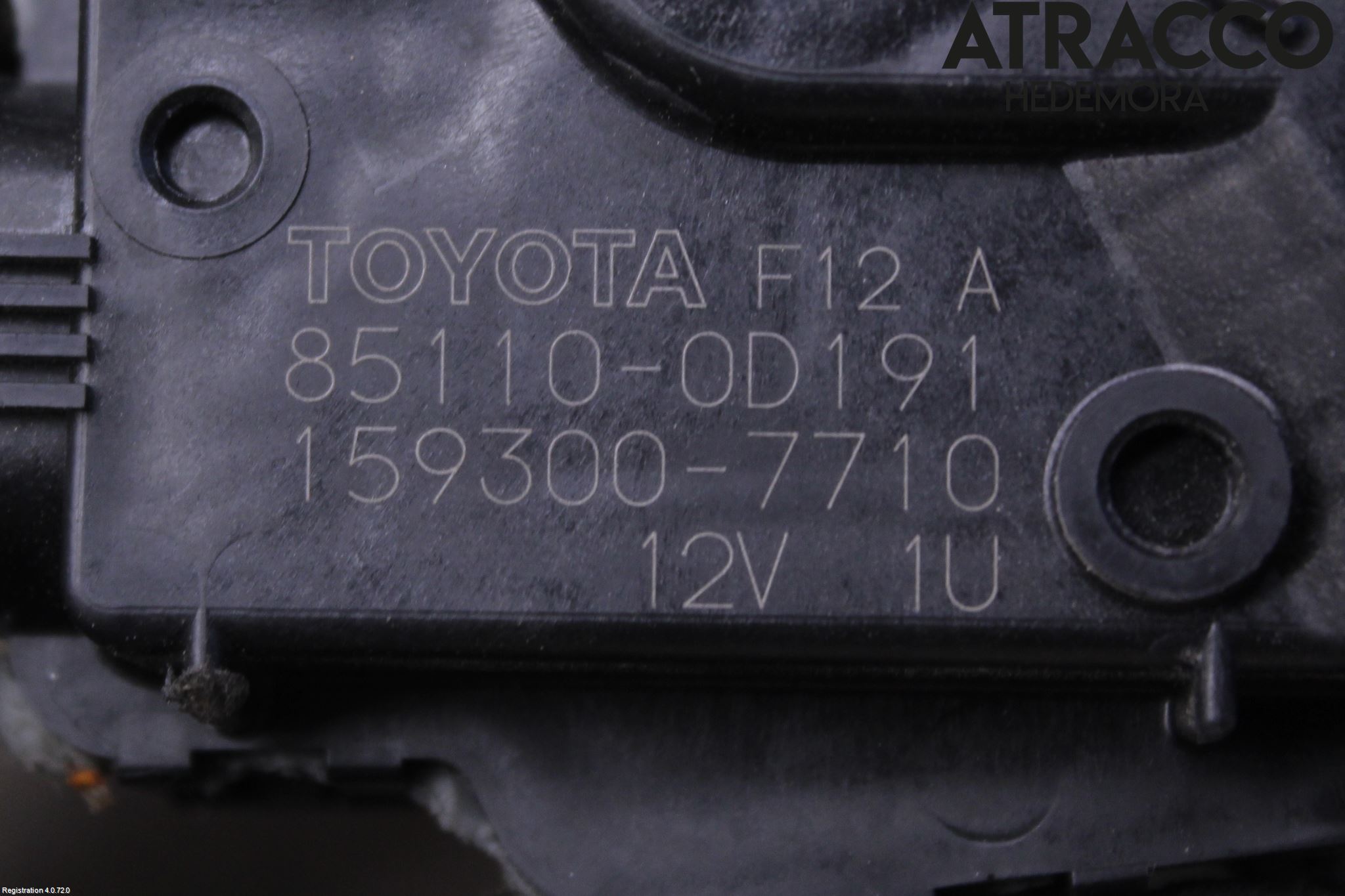Toyota YARIS XP130 15-20 Torkarmotor Vindruta