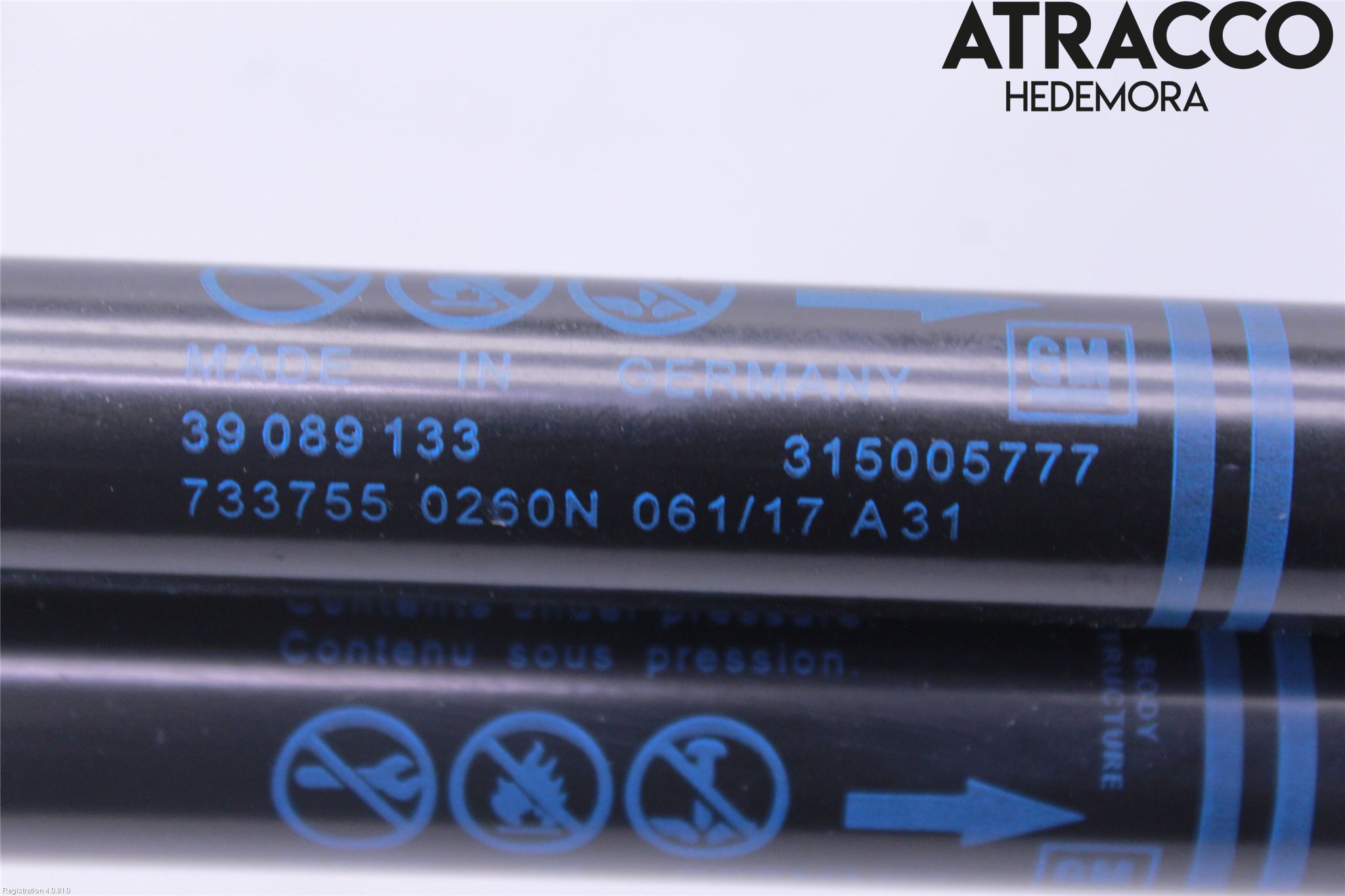 Opel CORSA E 15-19 Gasfjäder Baklucka