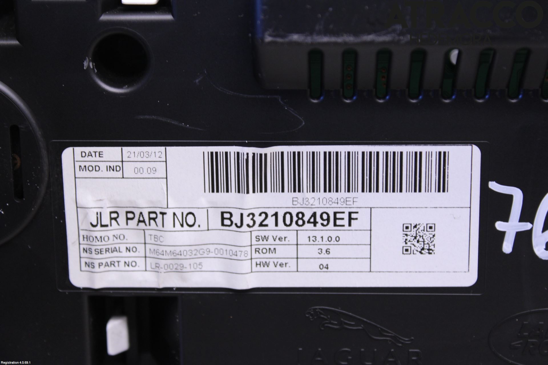 Landrover LAND ROVER RANGE ROVER EVOQUE (L538) 11-18 Instrument Komb