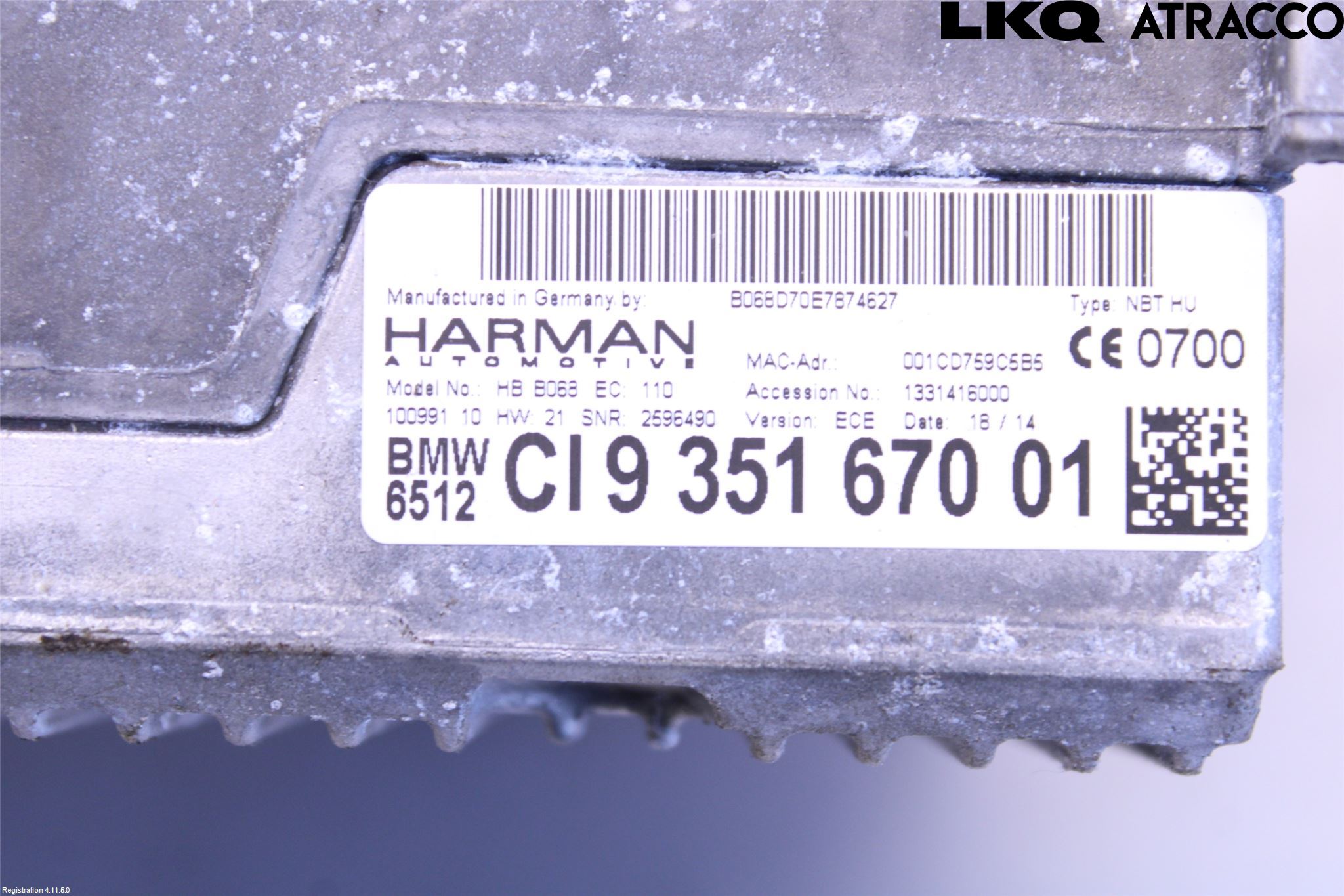 BMW 3 F30/F31/F80 12-19 Cd Radio - Multimediapanel