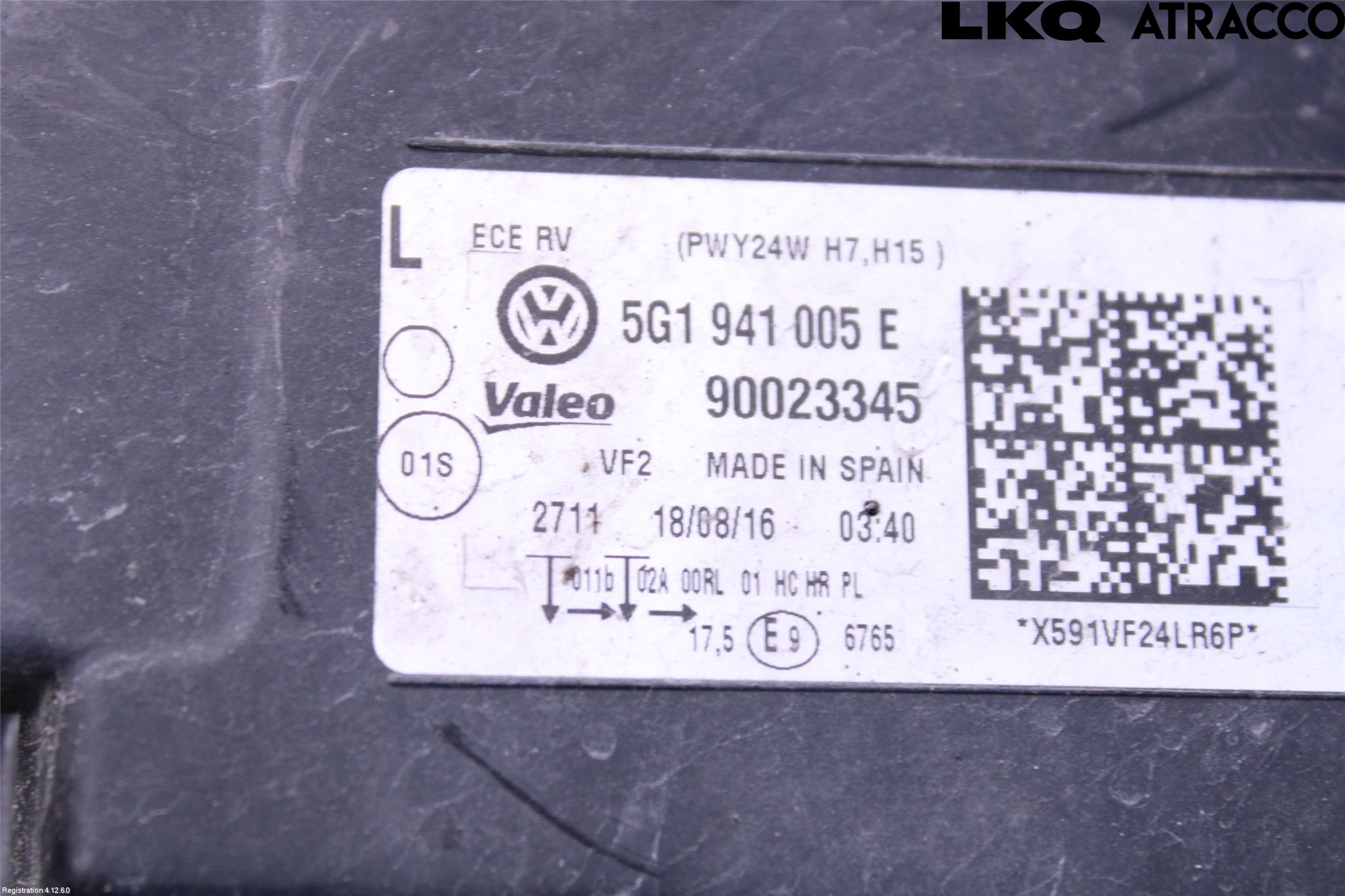 Volkswagen VW GOLF / E-GOLF VII 13-20 Strålkastare Vänster