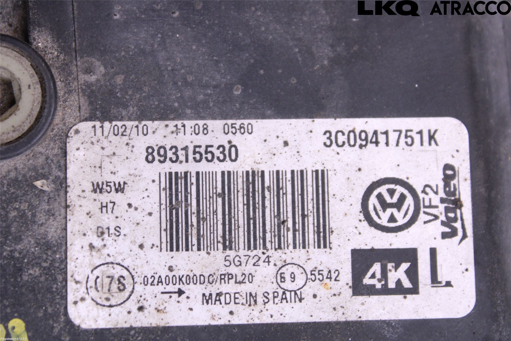 Volkswagen VW PASSAT 05-11 Strålkastare Vänster
