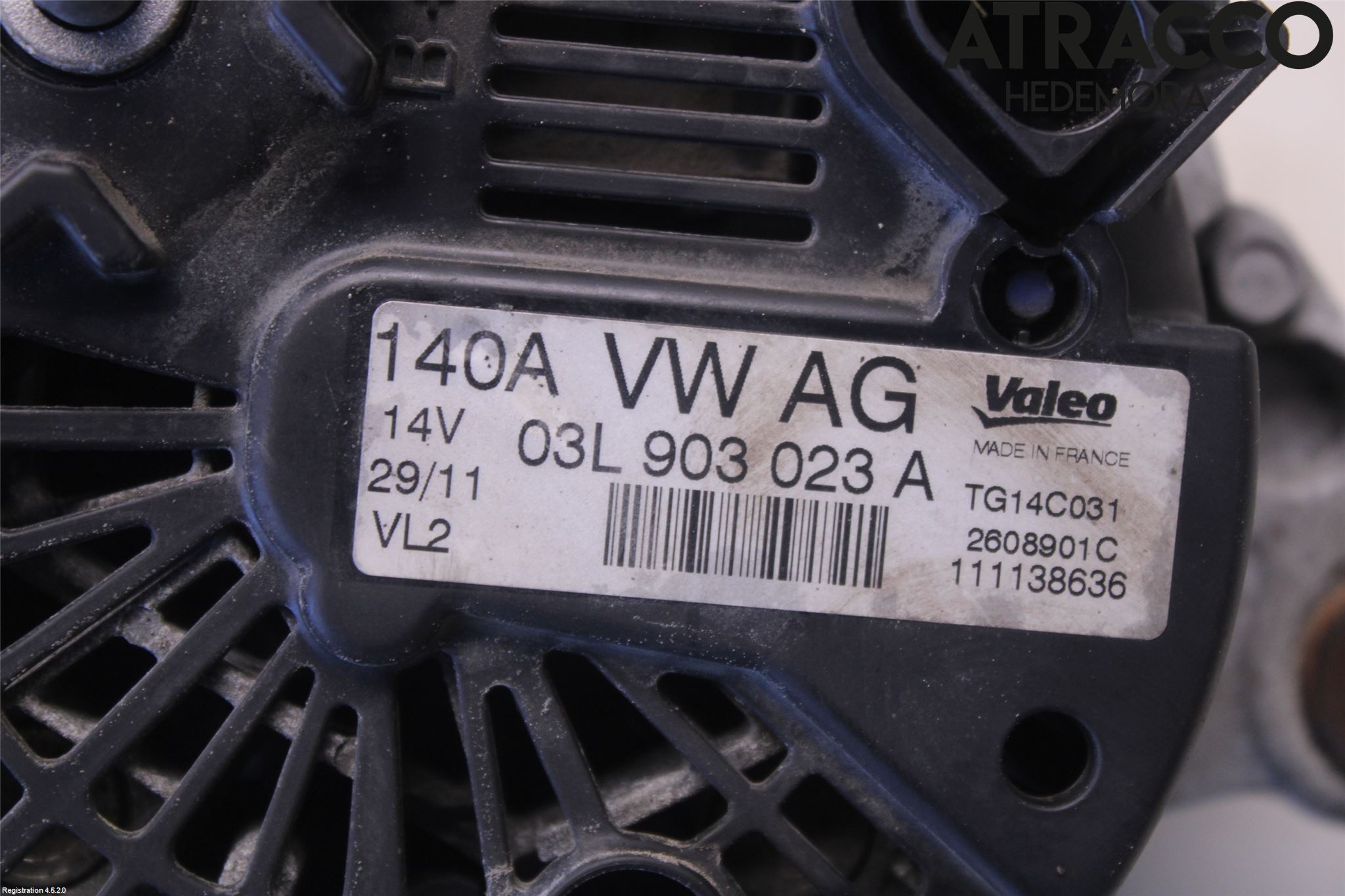 Volkswagen VW TIGUAN 07-16 Generator