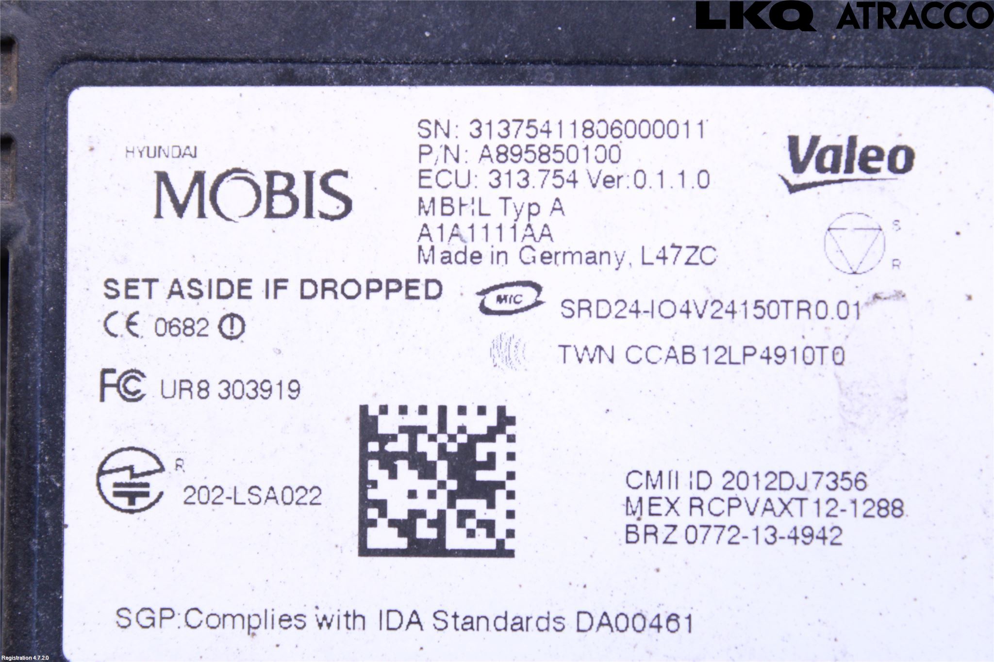 Kia OPTIMA 16-20 Sensor Aktivt Kollisionsskydd