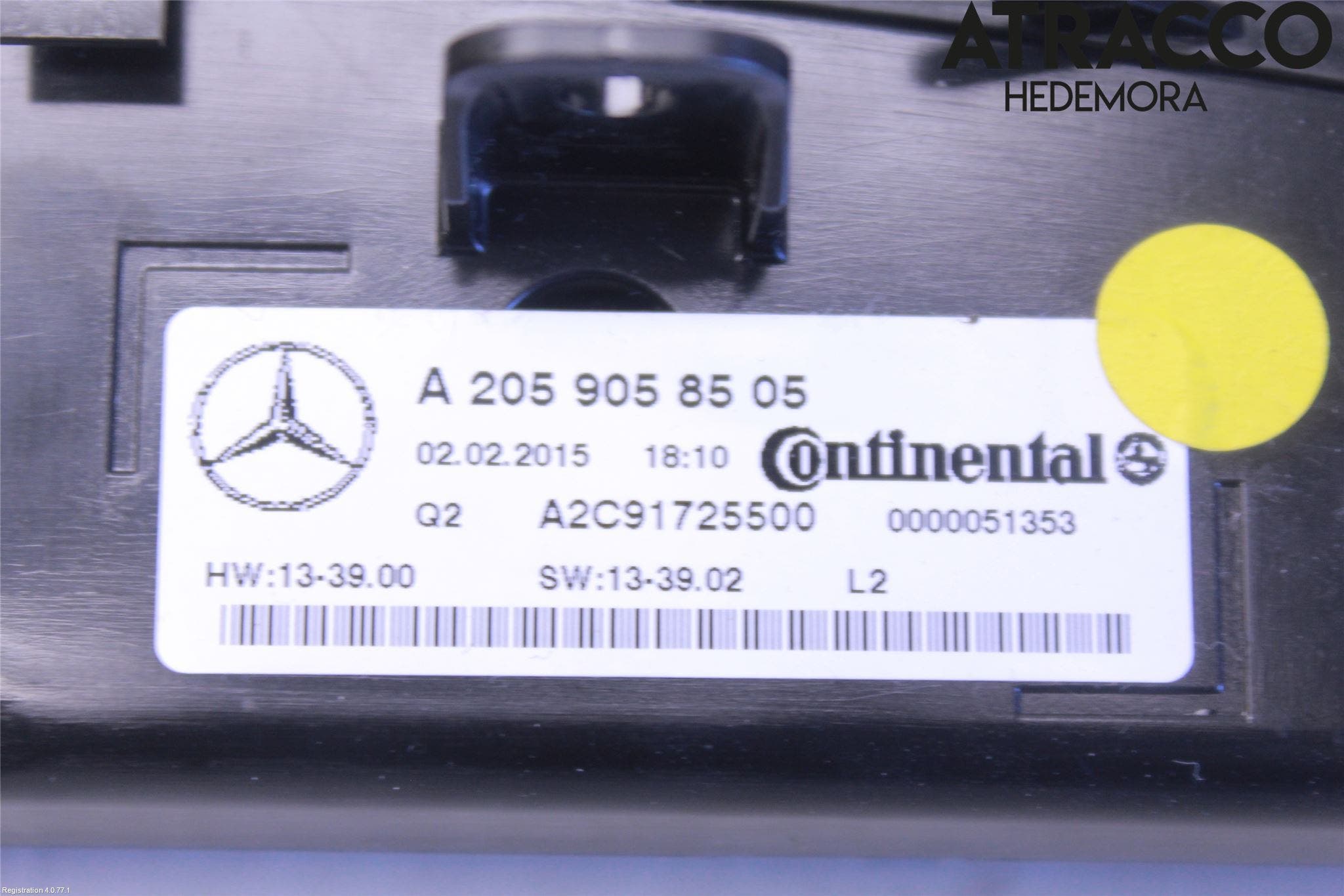 Mercedes-Benz MB C-KLASS (W205) 14-21 Ac Styrenhet Ac Manöveren