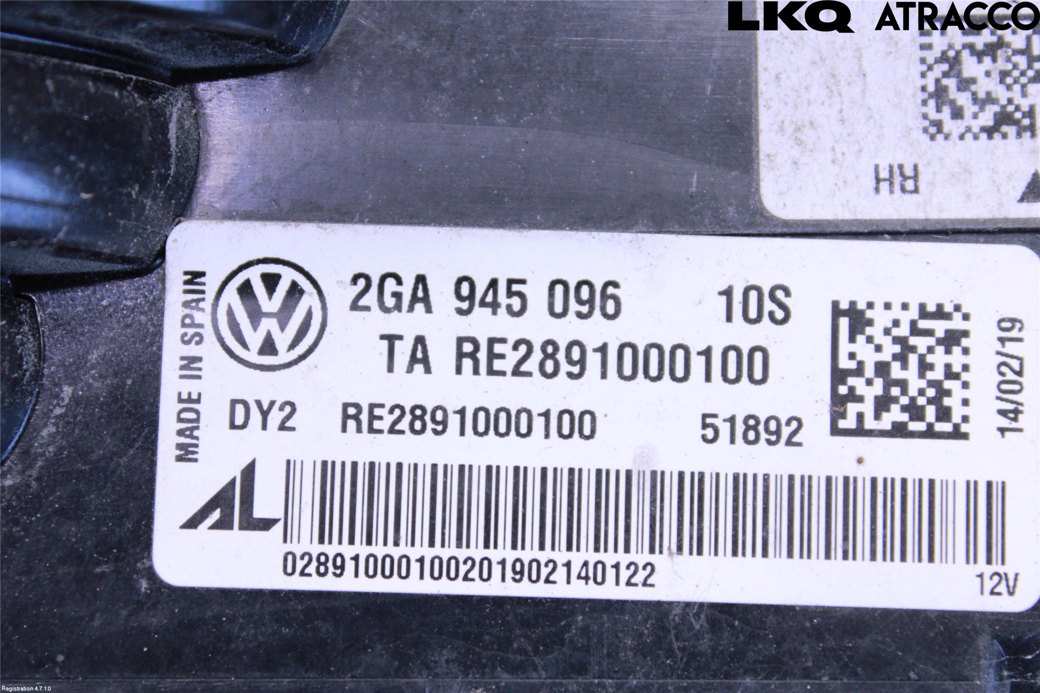 Volkswagen VW T-ROC 18- Bakljus Höger