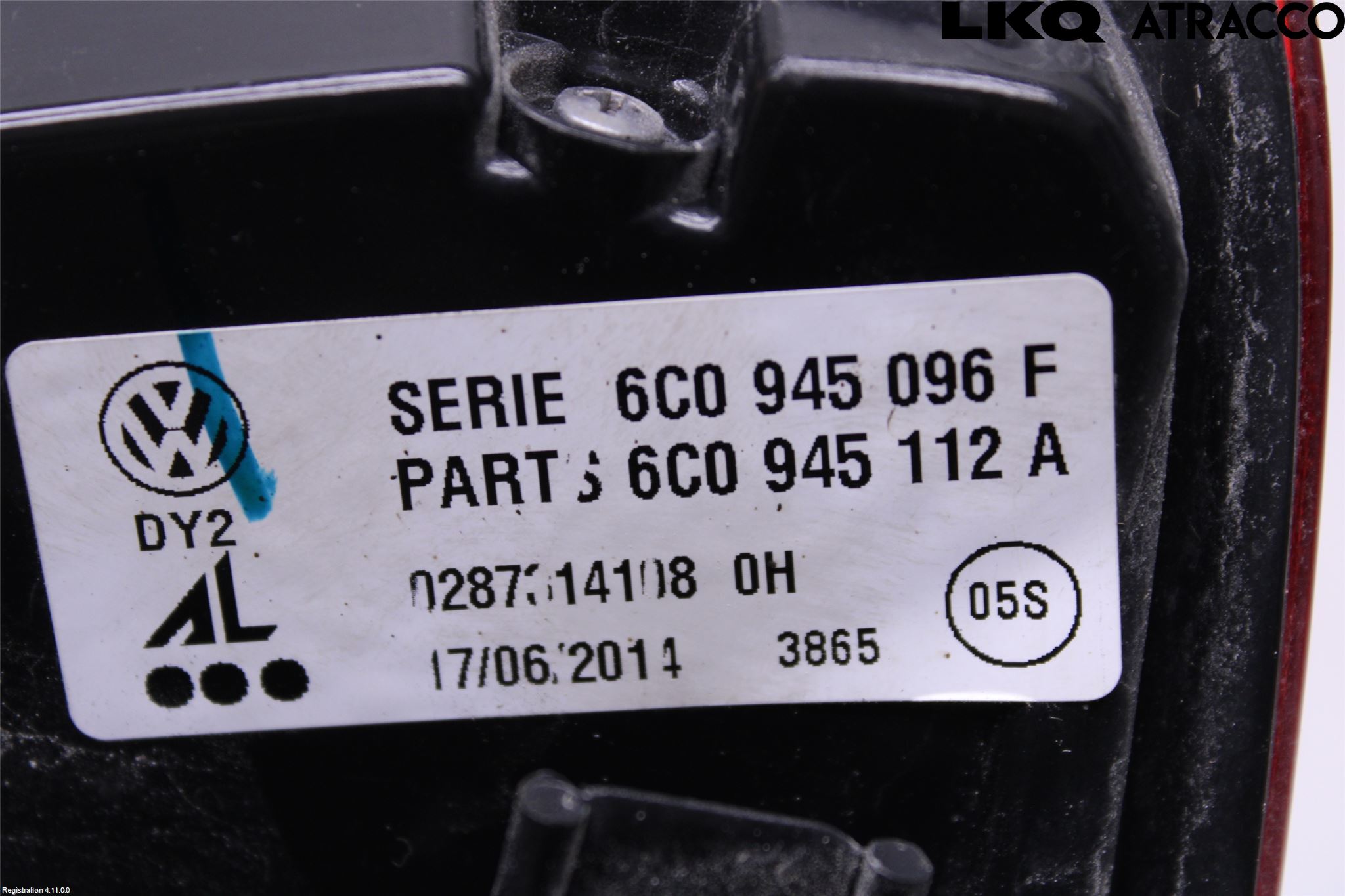 Volkswagen VW POLO 10-17 Bakljus Höger