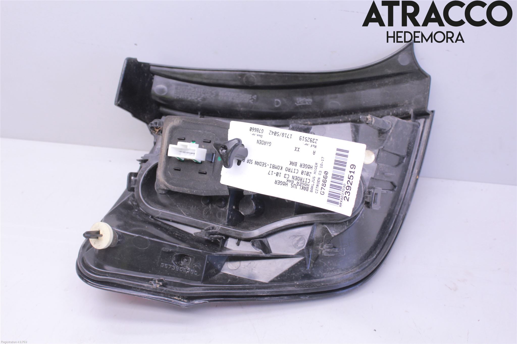 Citroen C3 10-17 Bakljus Höger