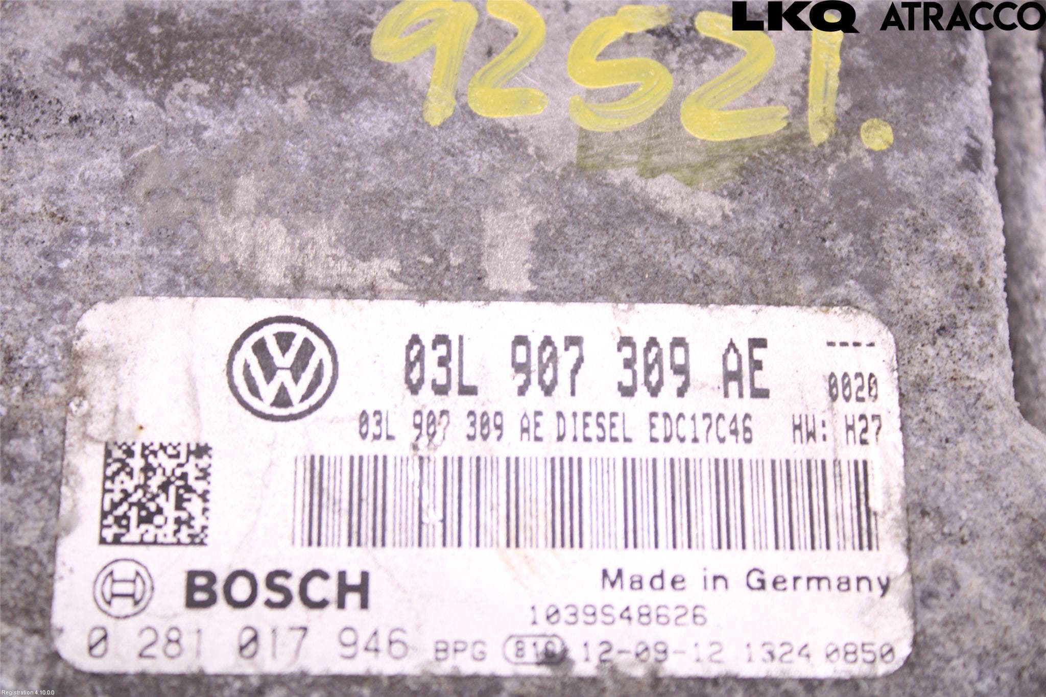 Volkswagen VW PASSAT 11-14 Styrenhet Inspump Diesel