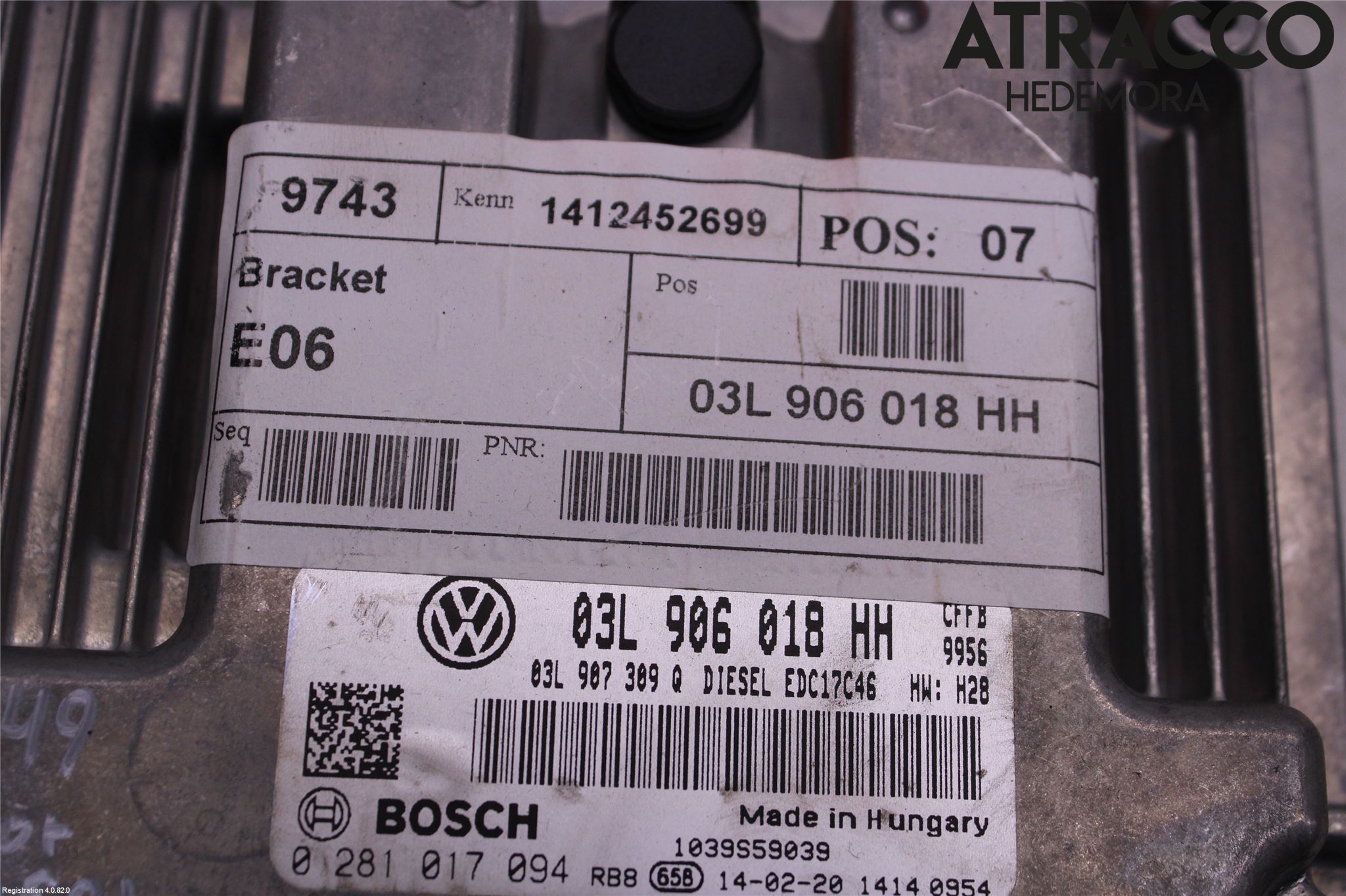 Volkswagen VW SHARAN 11- Styrenhet Inspump Diesel
