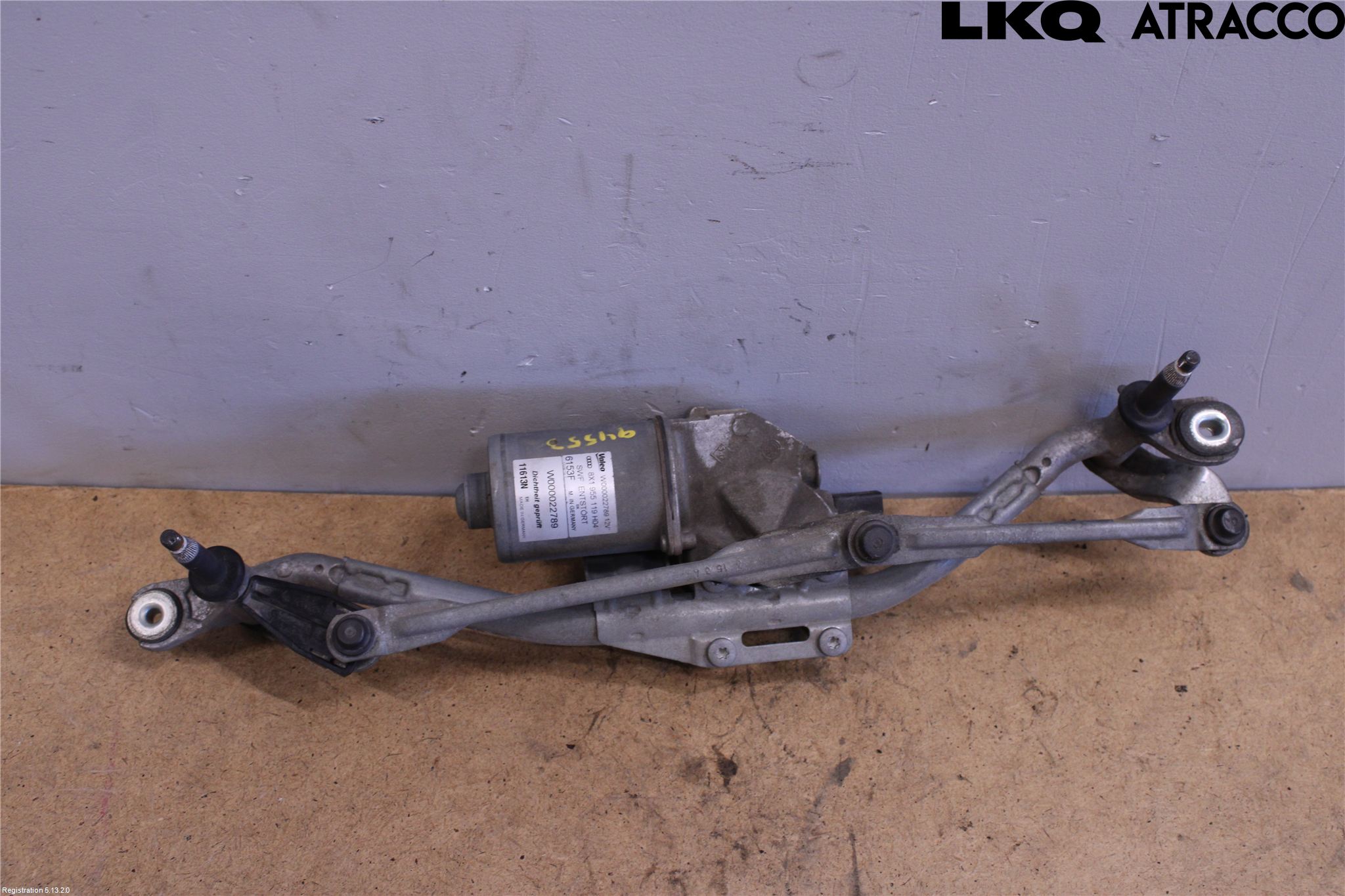 Audi A1/S1 11-18 Torkarmotor Vindruta