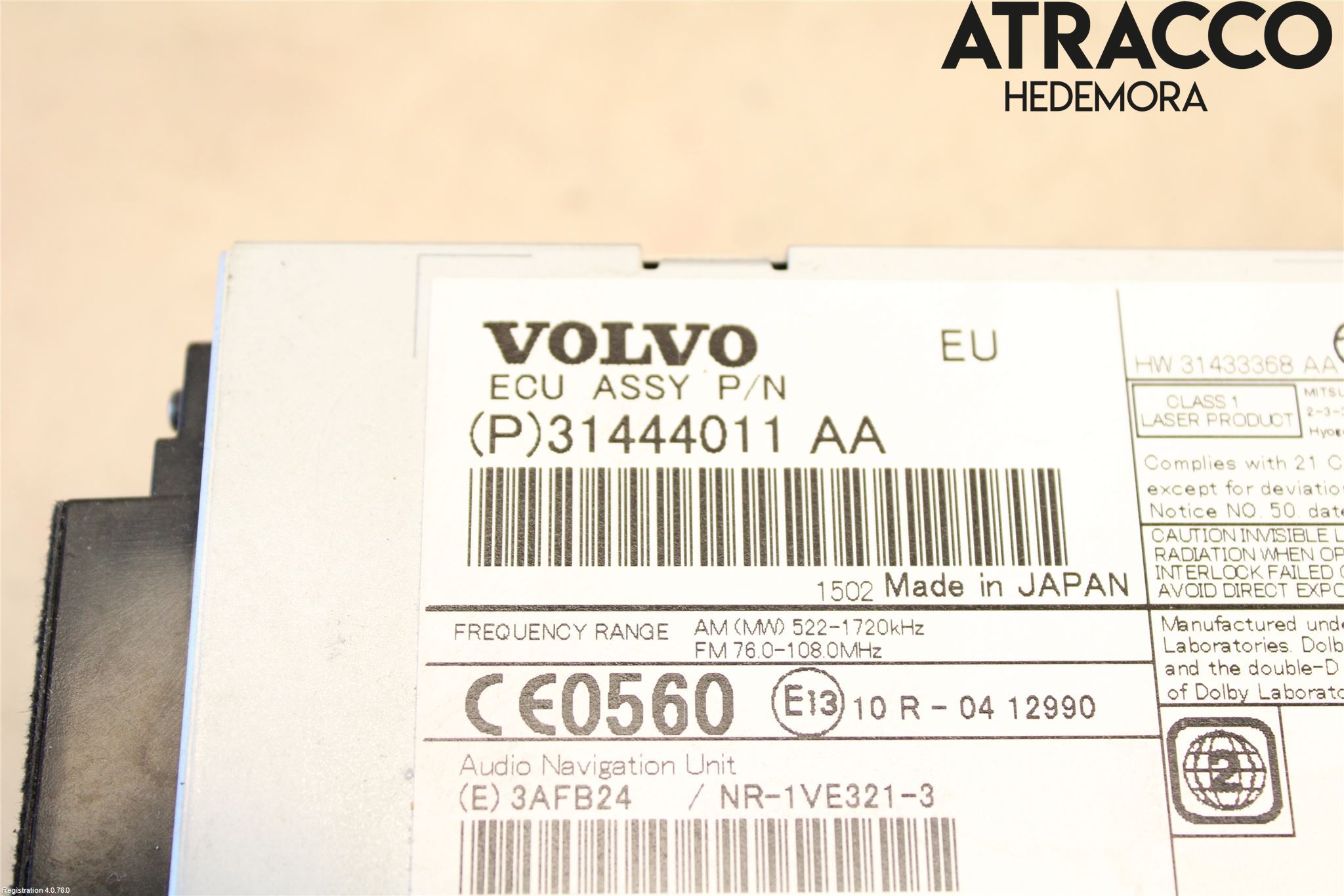 Volvo V70 14-16 Cd Radio - Multimediapanel