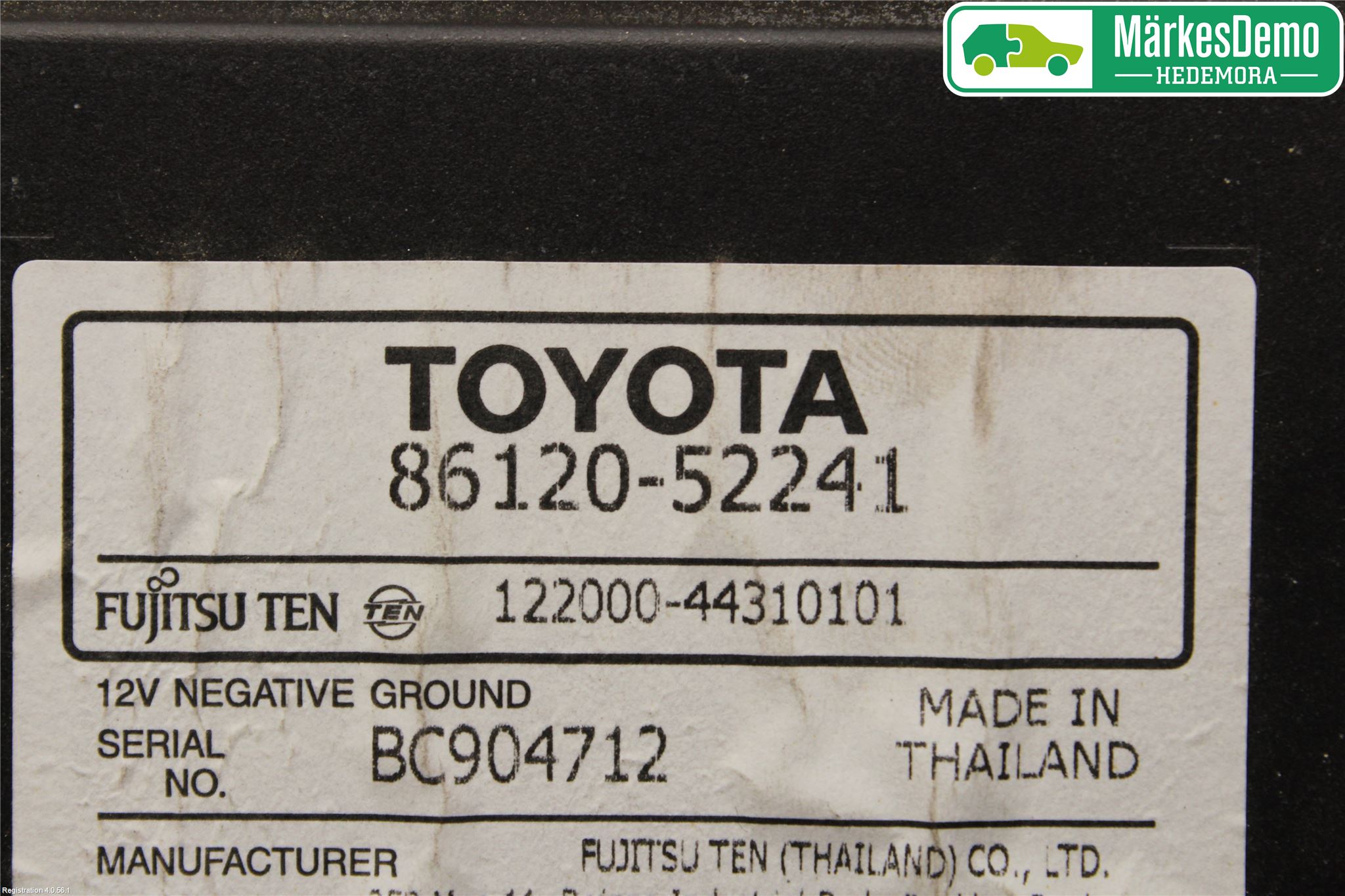 Toyota ÖVRIGT/DIREKTIMP. Cd Radio - Multimediapanel