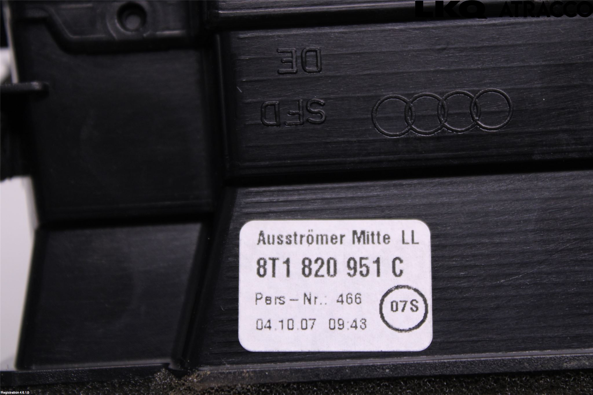 Audi A5 07-16 Defrosterkanal-Munstycke