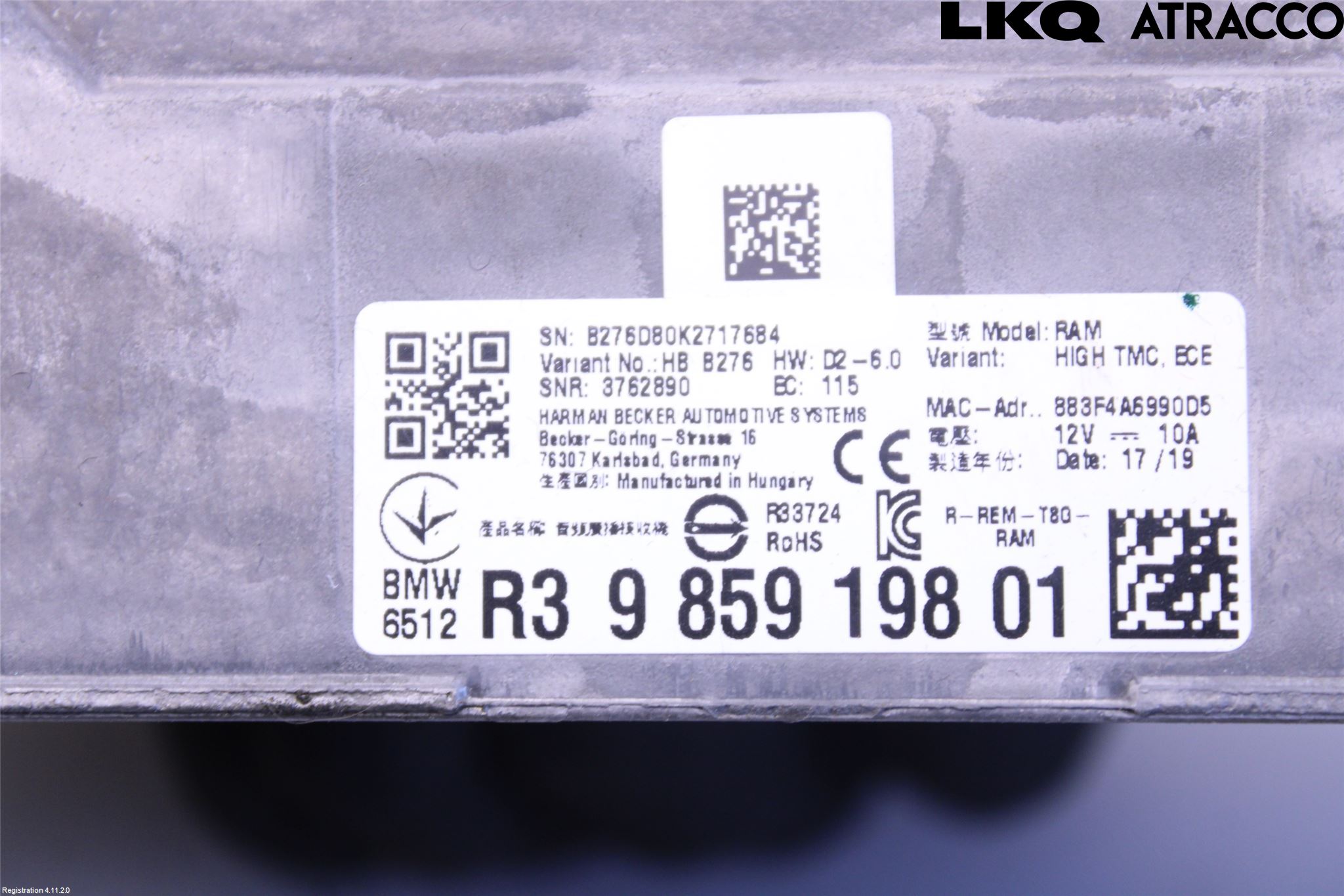 BMW 3 G20/G21/G80/G81 19- Styrenhet Övrigt