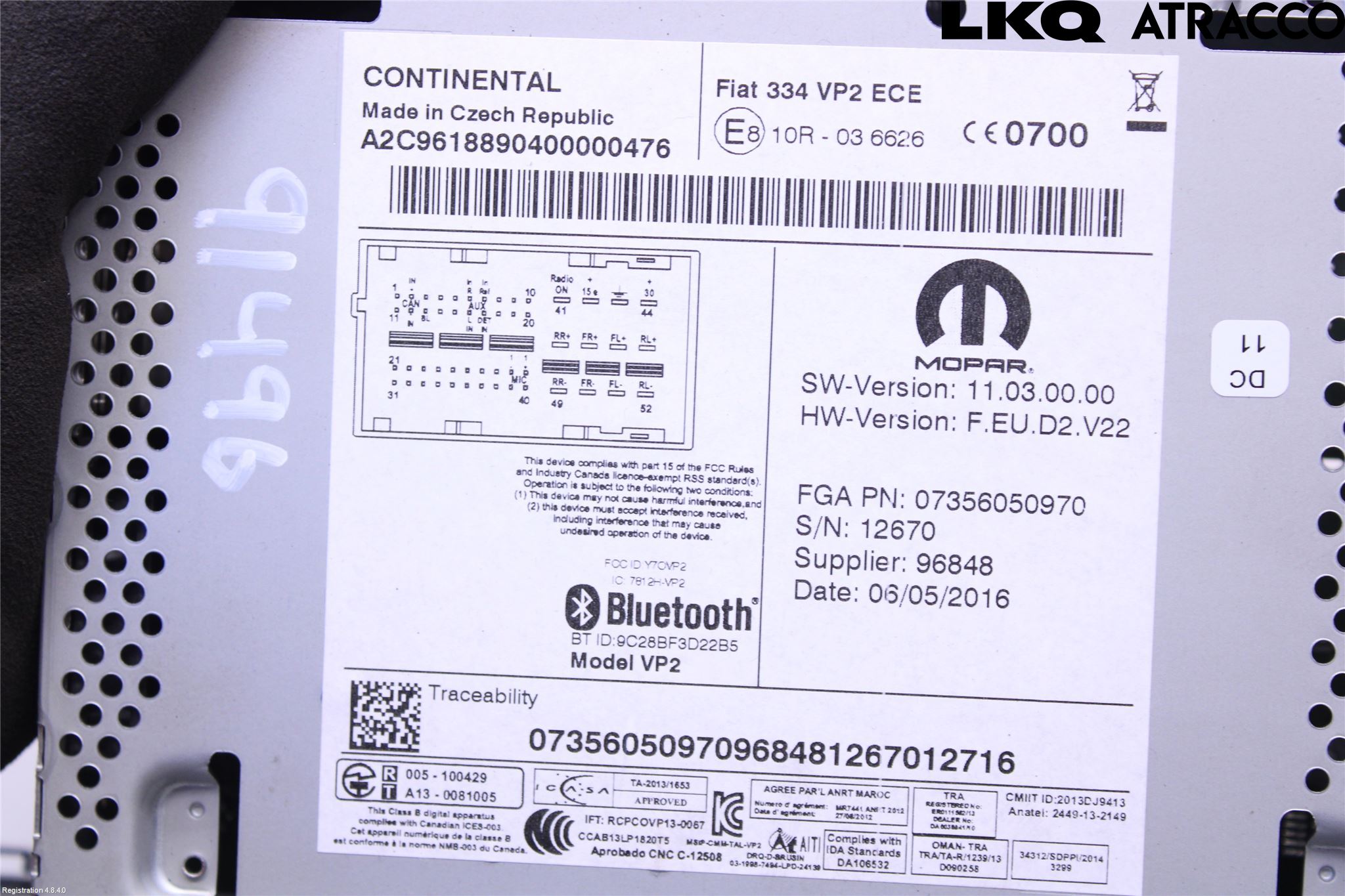 Fiat 500X 15- Cd Radio - Multimediapanel