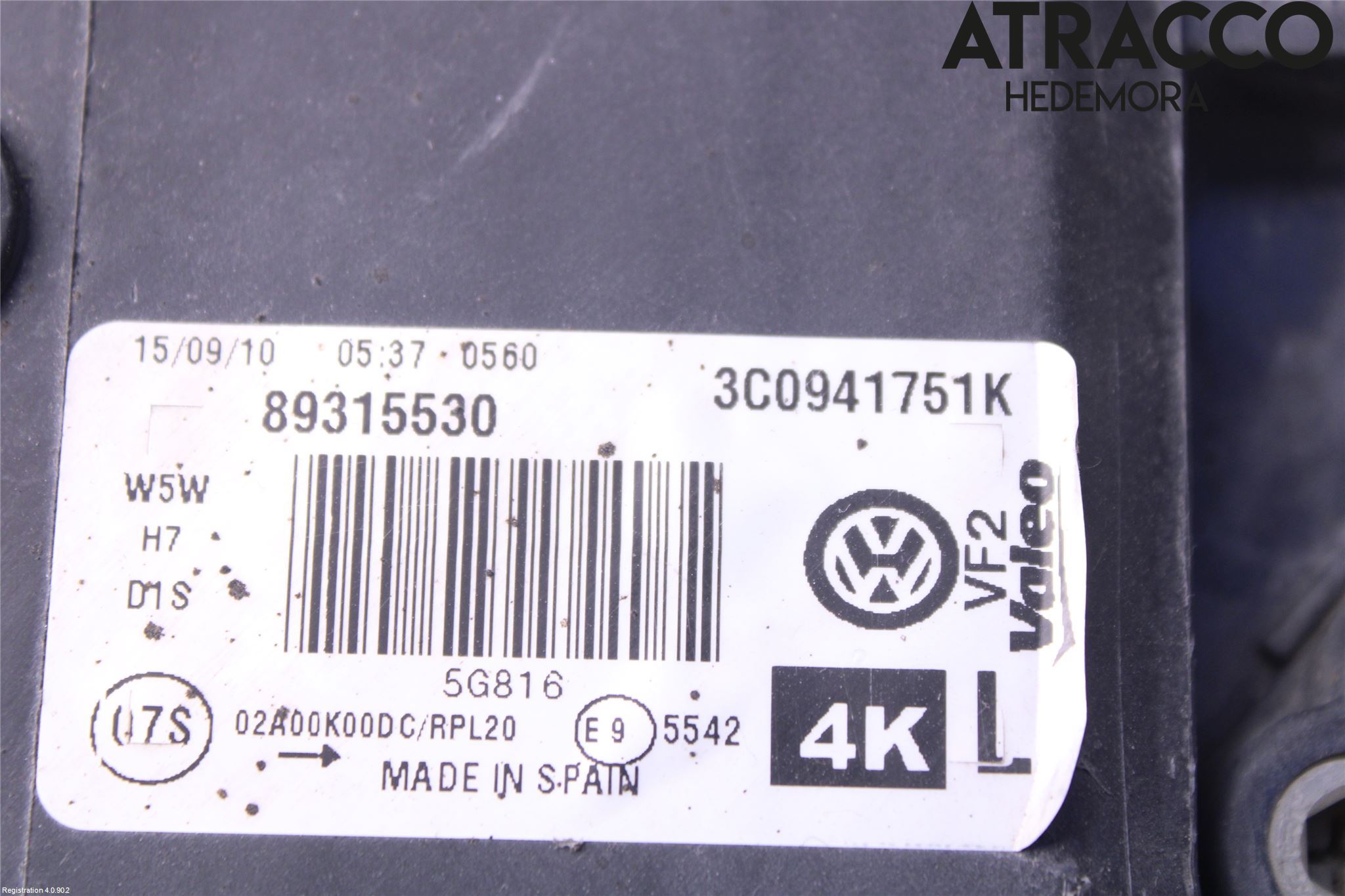 Volkswagen VW PASSAT 05-11 Strålkastare Vänster