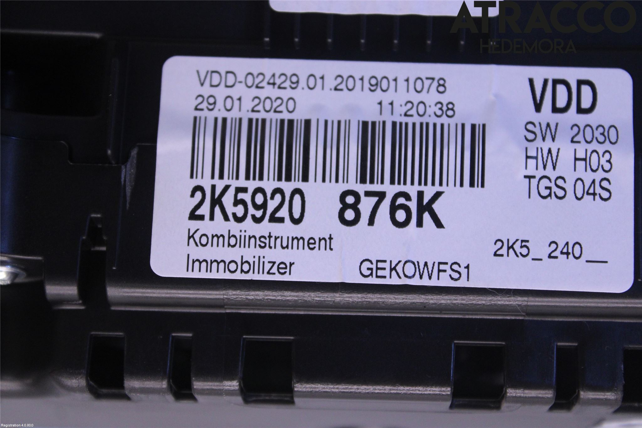 Volkswagen VW CADDY 16-20 Instrument Komb