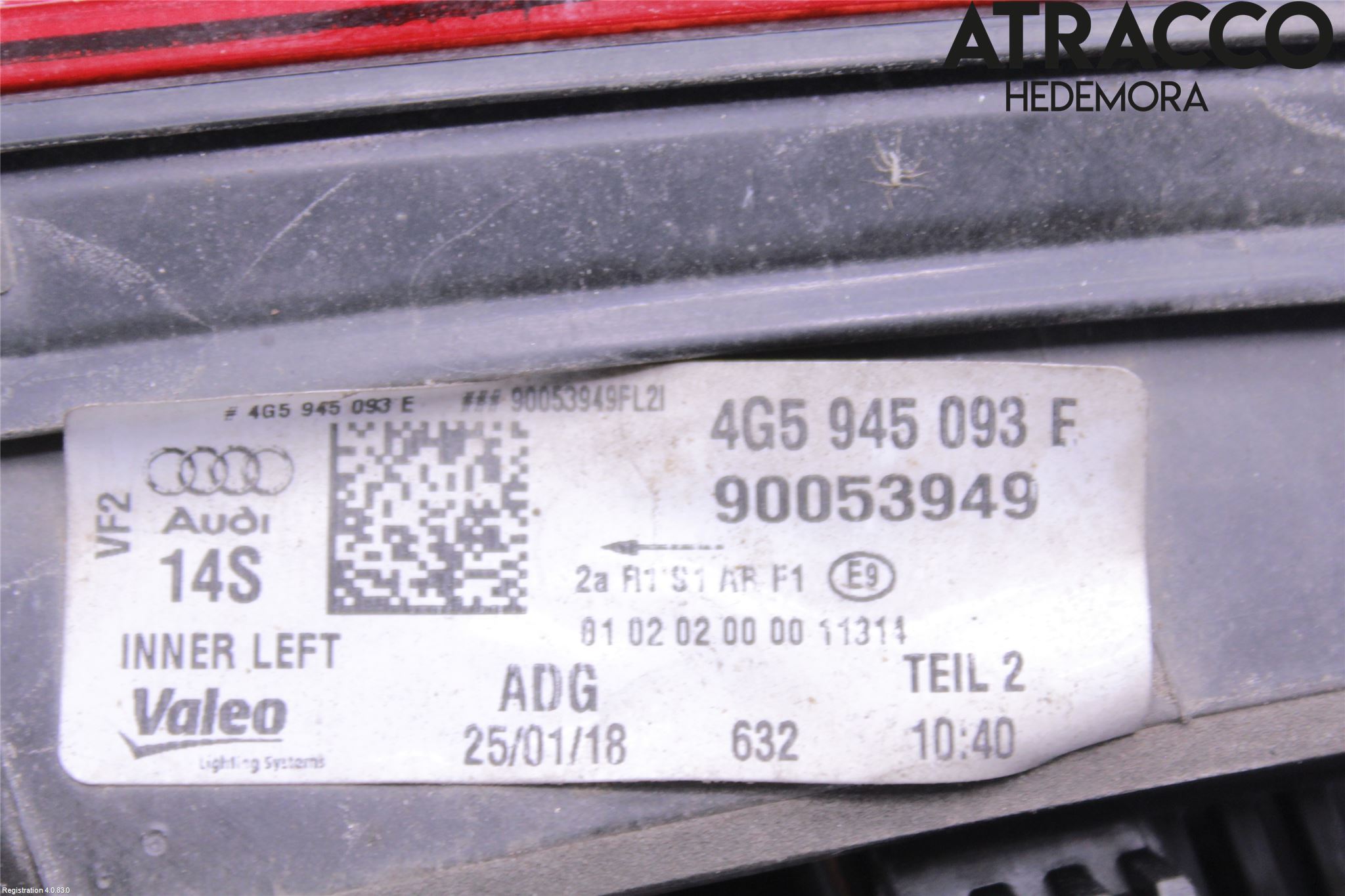 Audi A6/S6 4G 11-18 Bakljus Lucka Vä