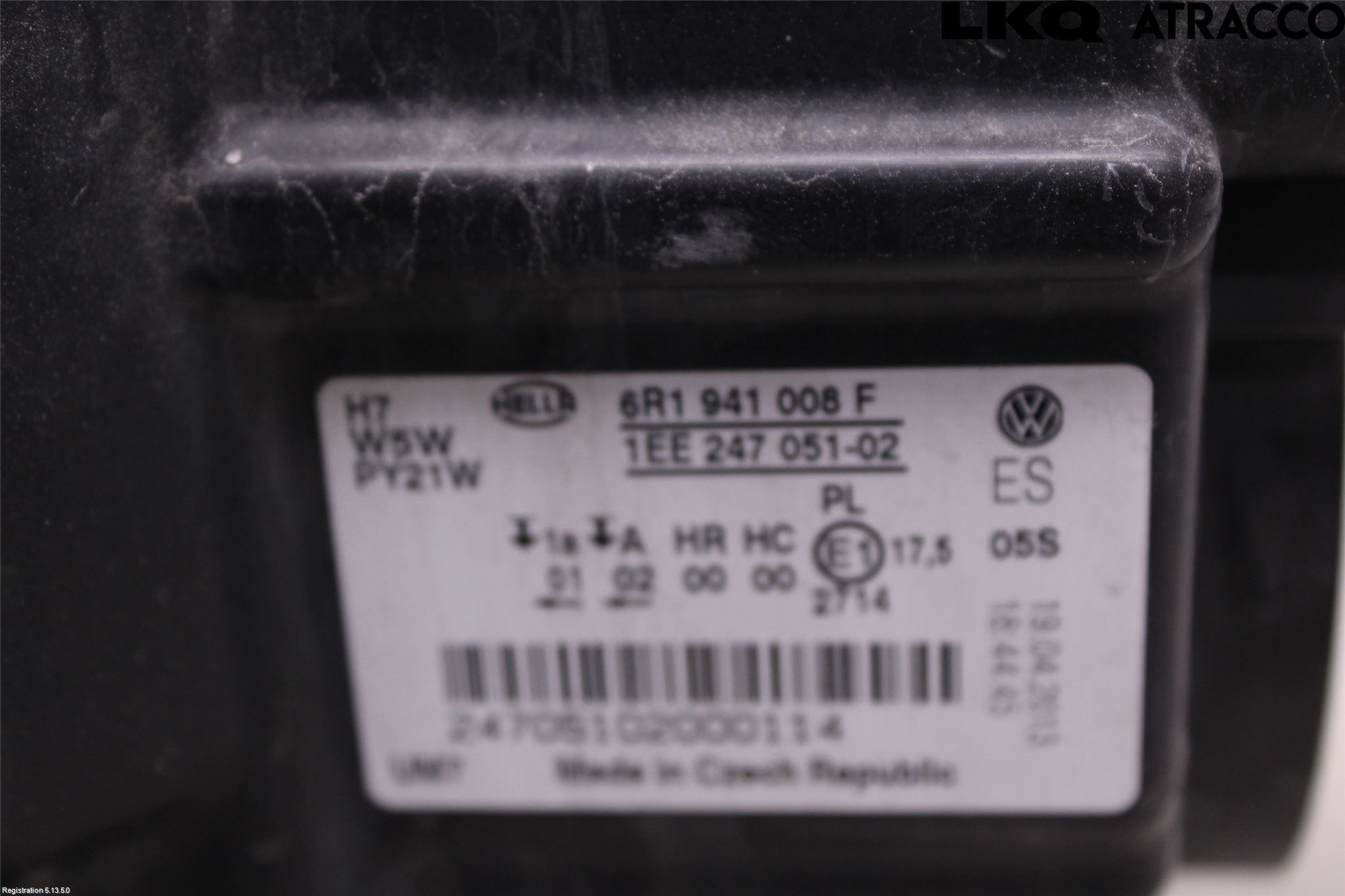Volkswagen VW POLO 10-17 Strålkastare Höger